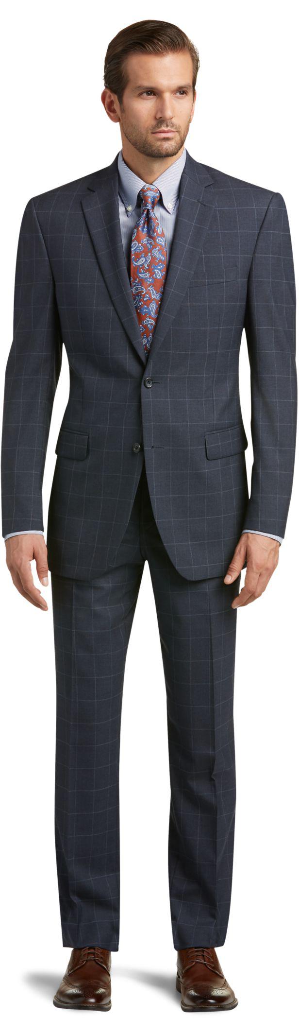 Lyst - Jos. a. bank Executive Collection Traditional Fit Windowpane ...