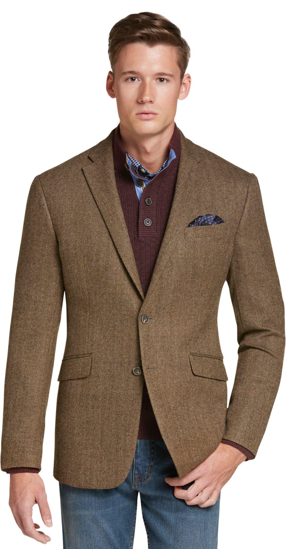 1905 Collection Tailored Fit Plaid Sportcoat With Brrr Comfort Big ...