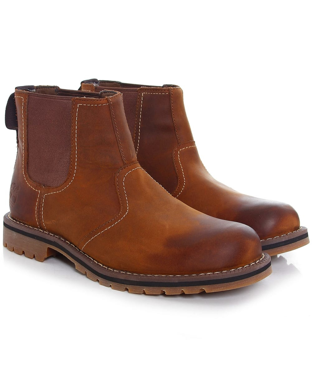 Lyst - Timberland Larchmont Chelsea Leather Boots in Brown for Men