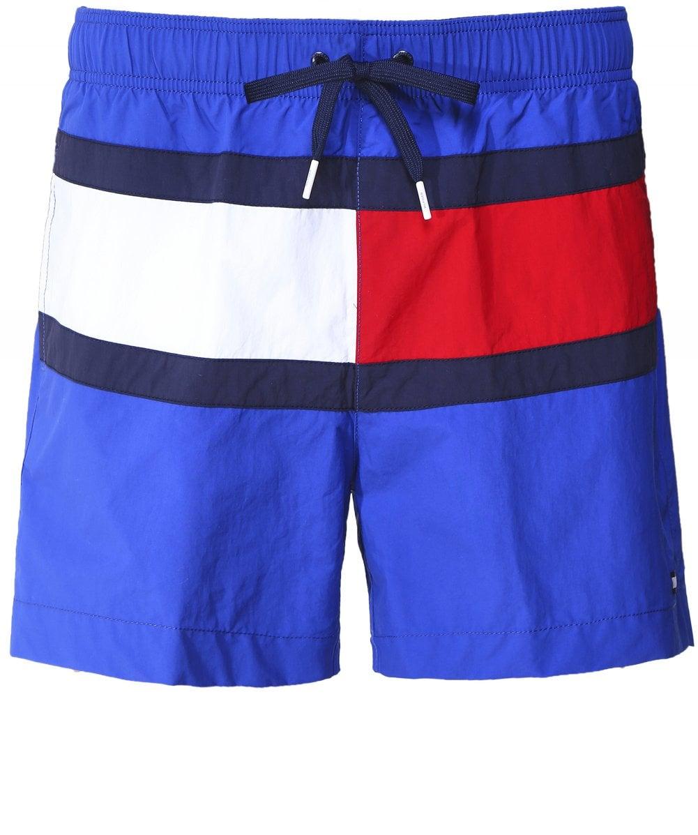 Lyst - Tommy Hilfiger Colour Block Swim Shorts in Blue for Men