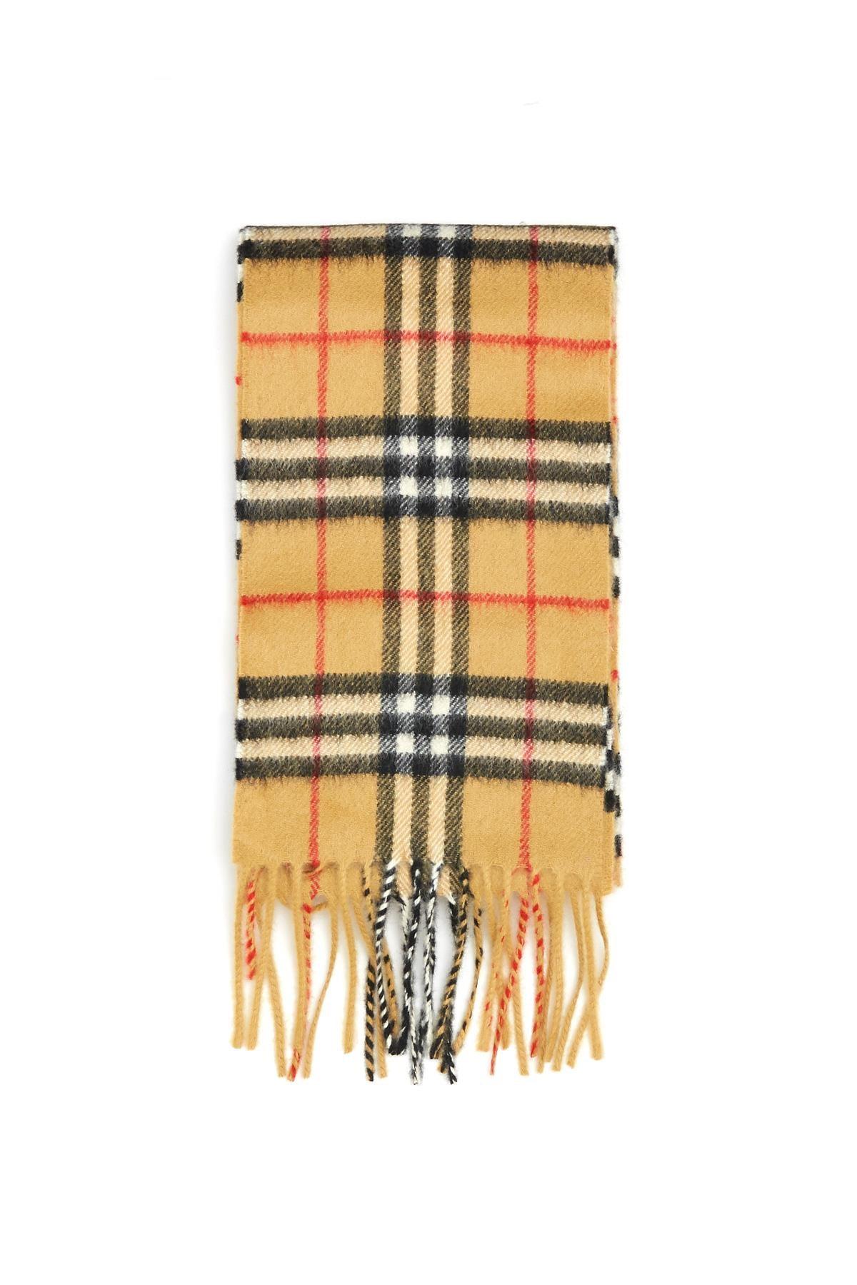 Burberry 'skinny Vintage Check' Scarf in Natural - Lyst