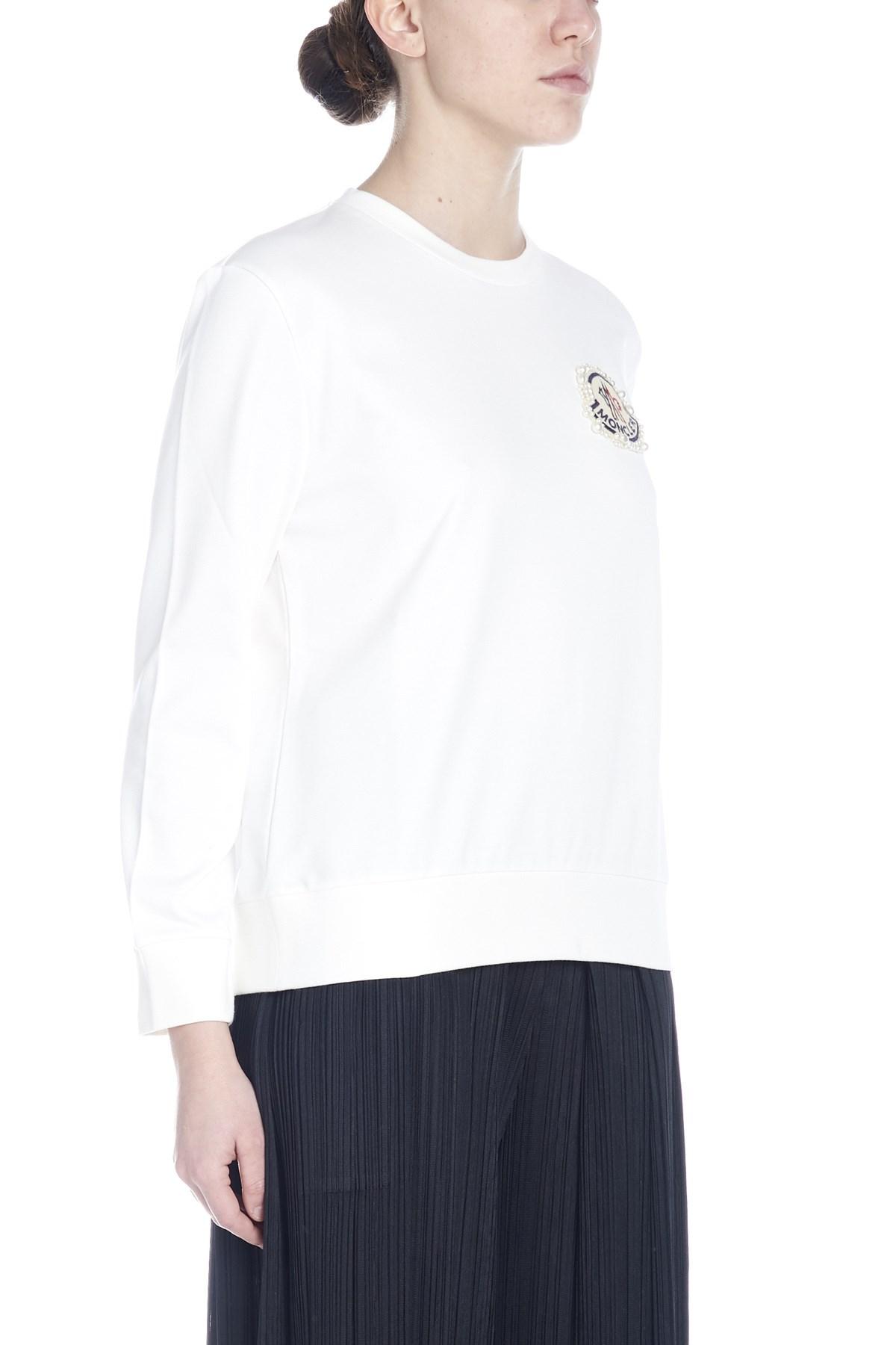 Lyst - Moncler Genius X Simone Rocha Logo Sweatshirt in White