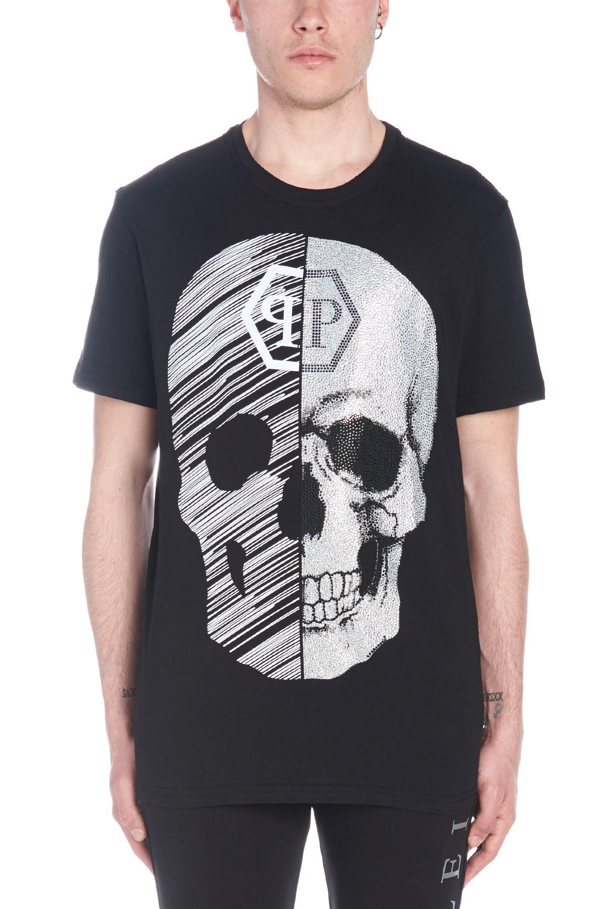 Philipp Plein 'skull' T-shirt in Black for Men - Lyst