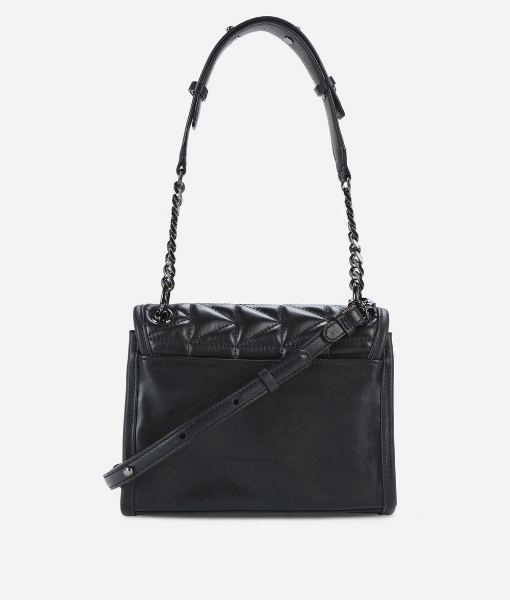 Lyst Negro Cuero Lagerfeld Guardar De Kkuilted Karl Bolso Mano En qEXwOf