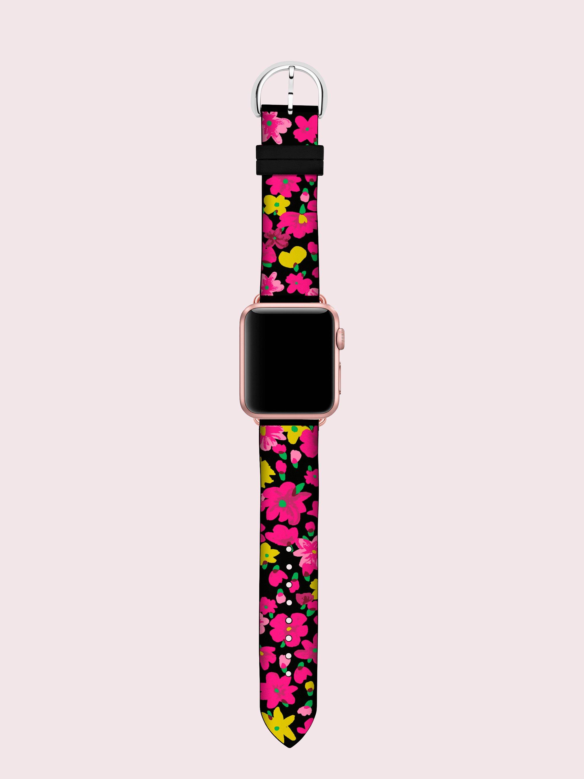 Lyst - Kate Spade Black Floral Silicone 38/40mm Apple Watch® Strap in Black