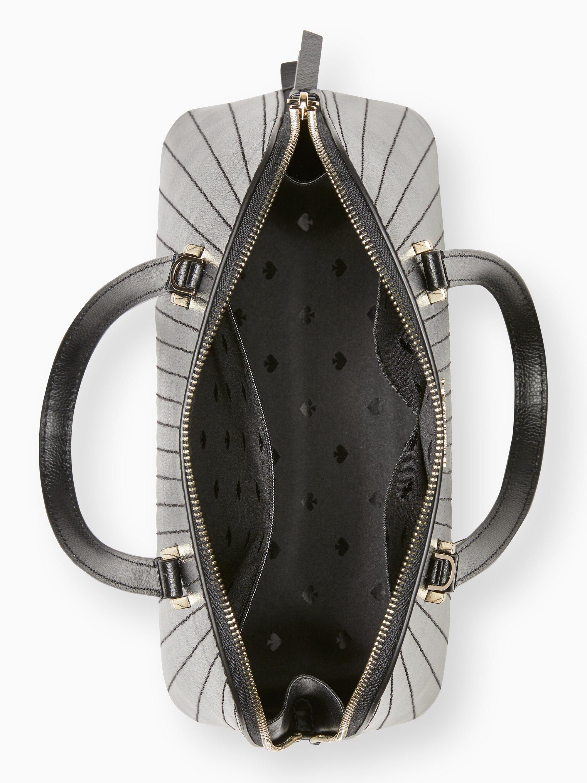 Kate Spade Leather Patterson Drive Quilted Medium Dome Satchel in Black