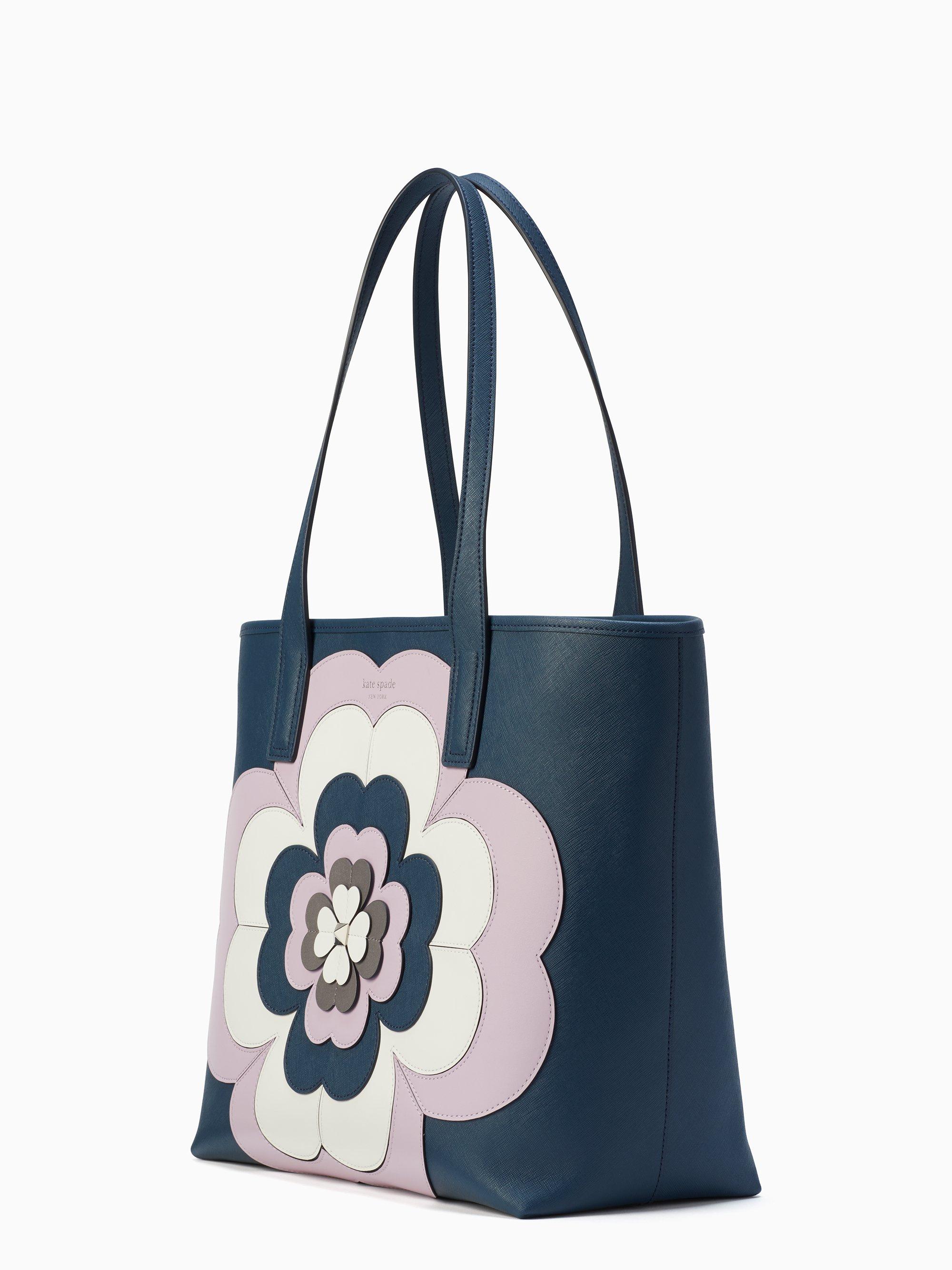 Kate Spade Reiley Spade Flower Applique Large Tote in Blue - Lyst