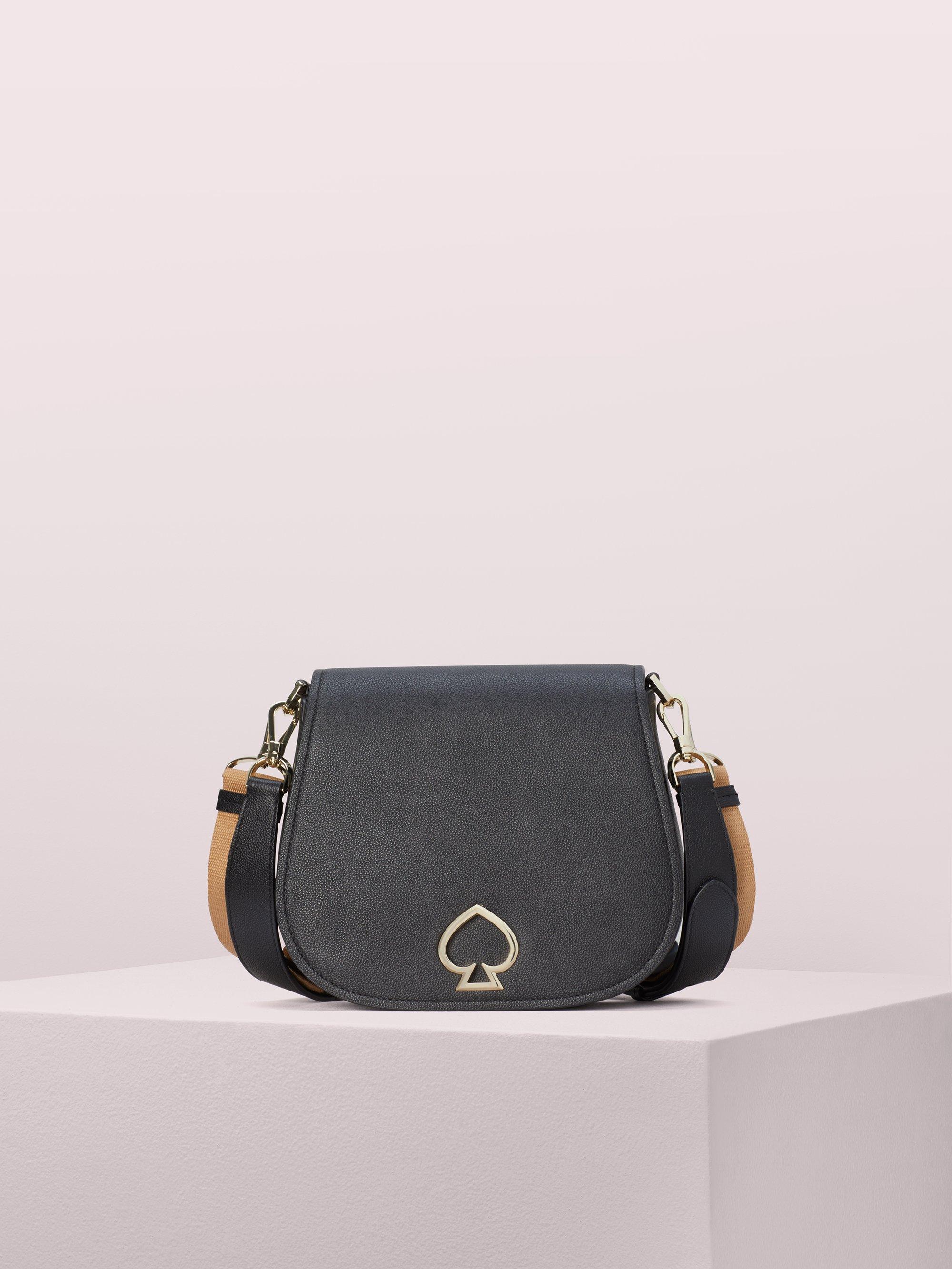 Kate Spade Large Suzy Leather Saddle Bag in Black - Lyst