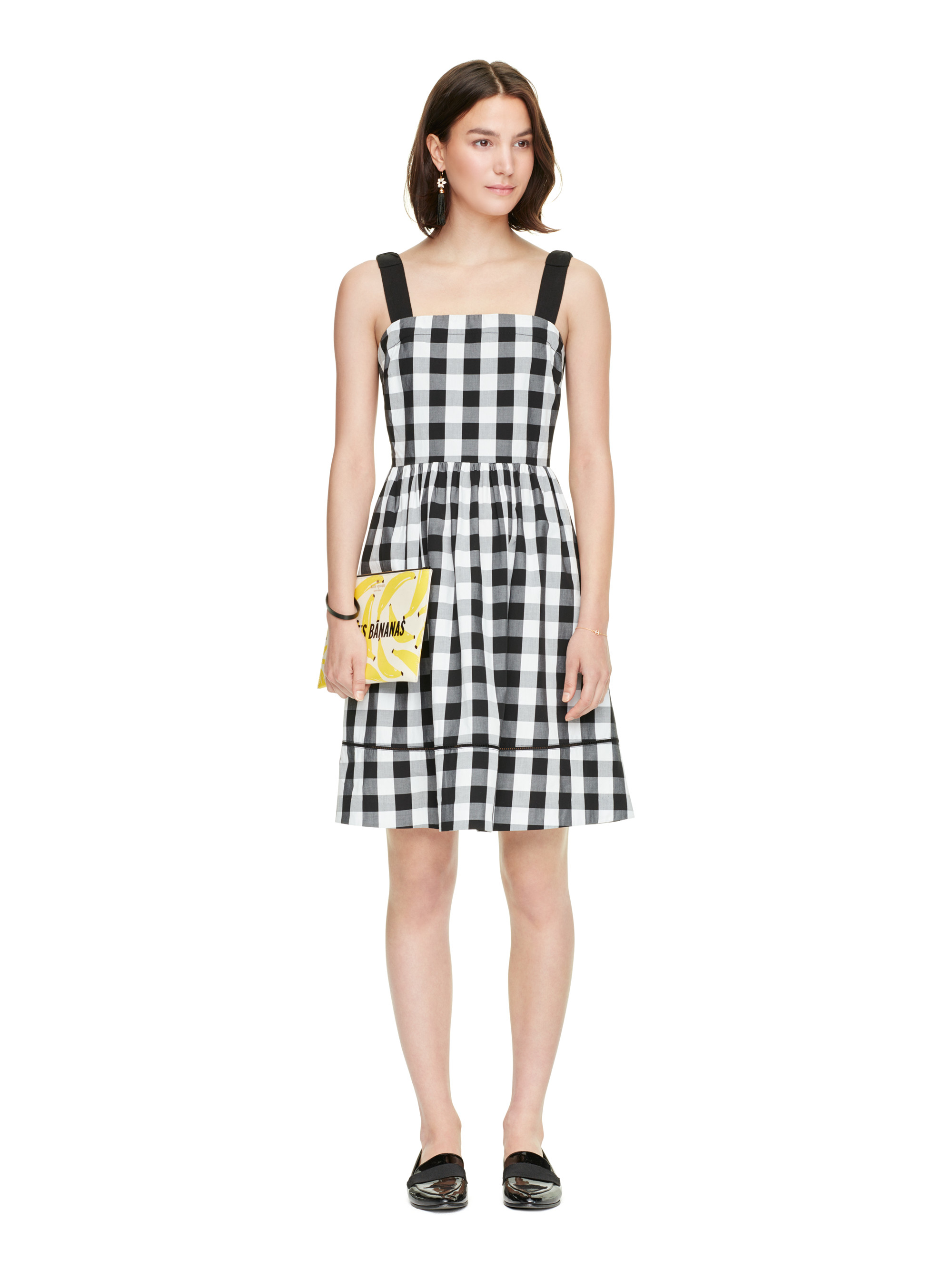 Kate spade Gingham Dress in White Lyst
