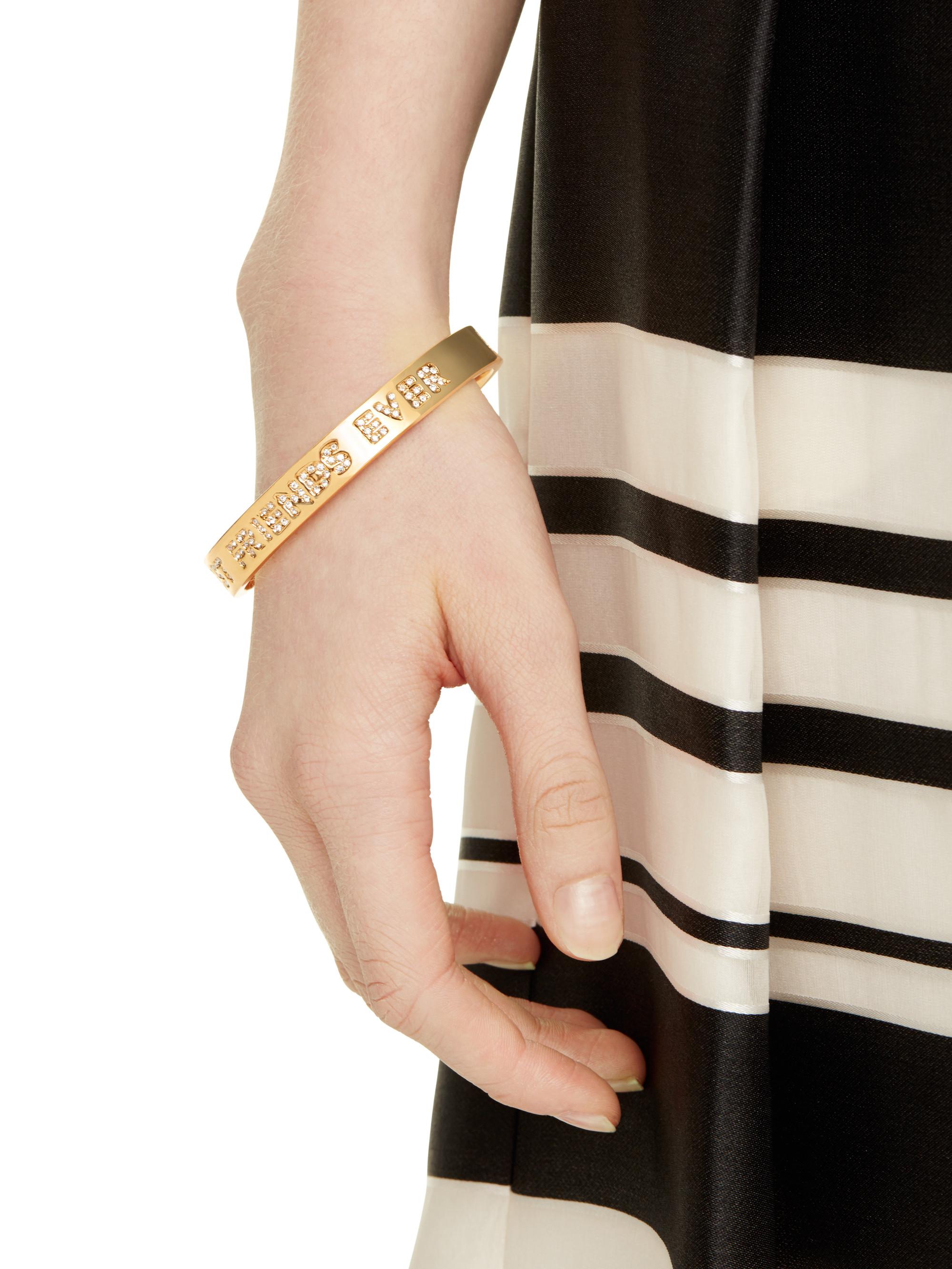 Lyst Kate Spade Best Friends Ever Idiom Bangle In Metallic Gallery