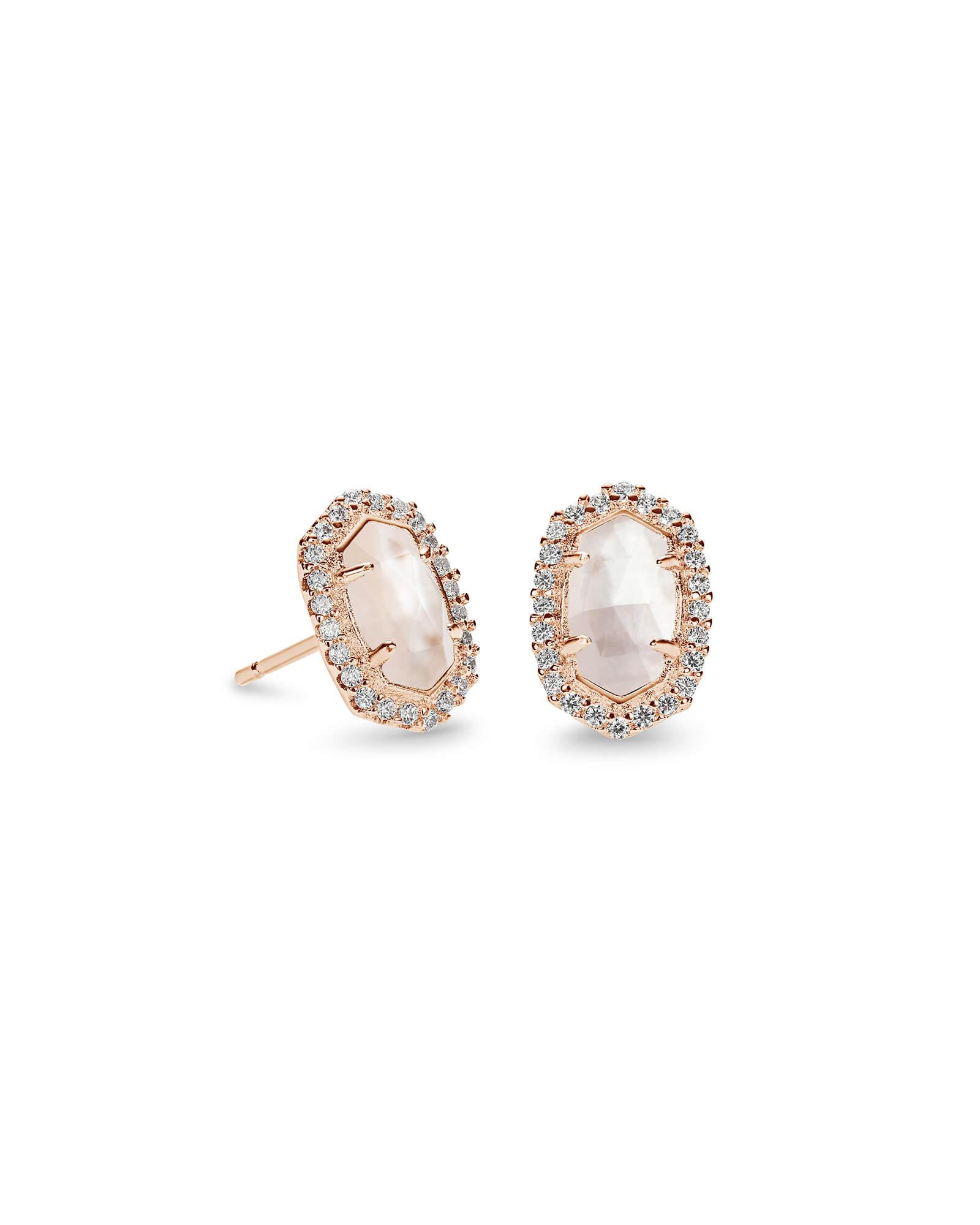 Kendra Scott Cade Rose Gold Stud Earrings Save 13 Lyst