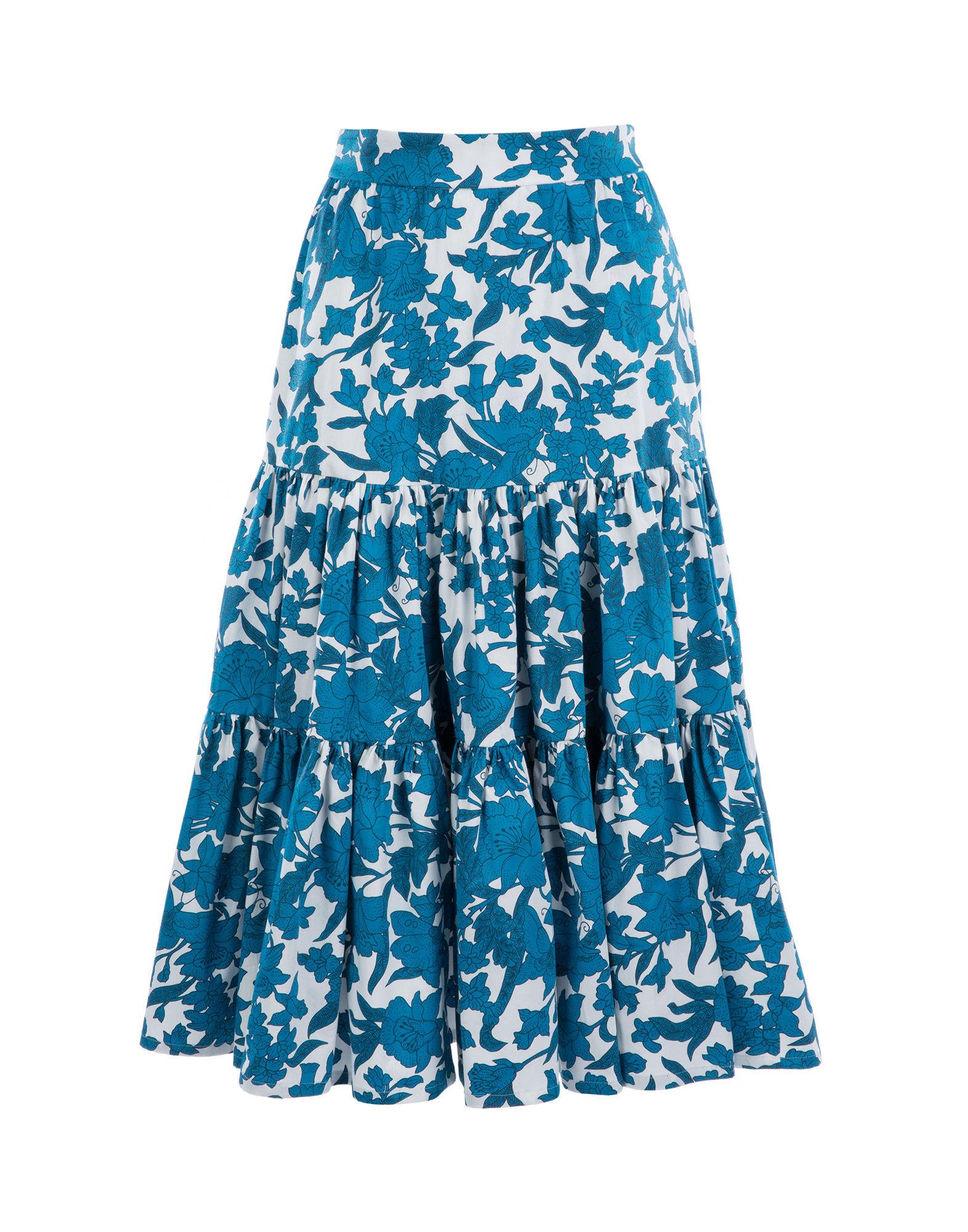 La Double J Apres-midi Skirt Lilium Blu In Cotton Stretch in Blue - Lyst