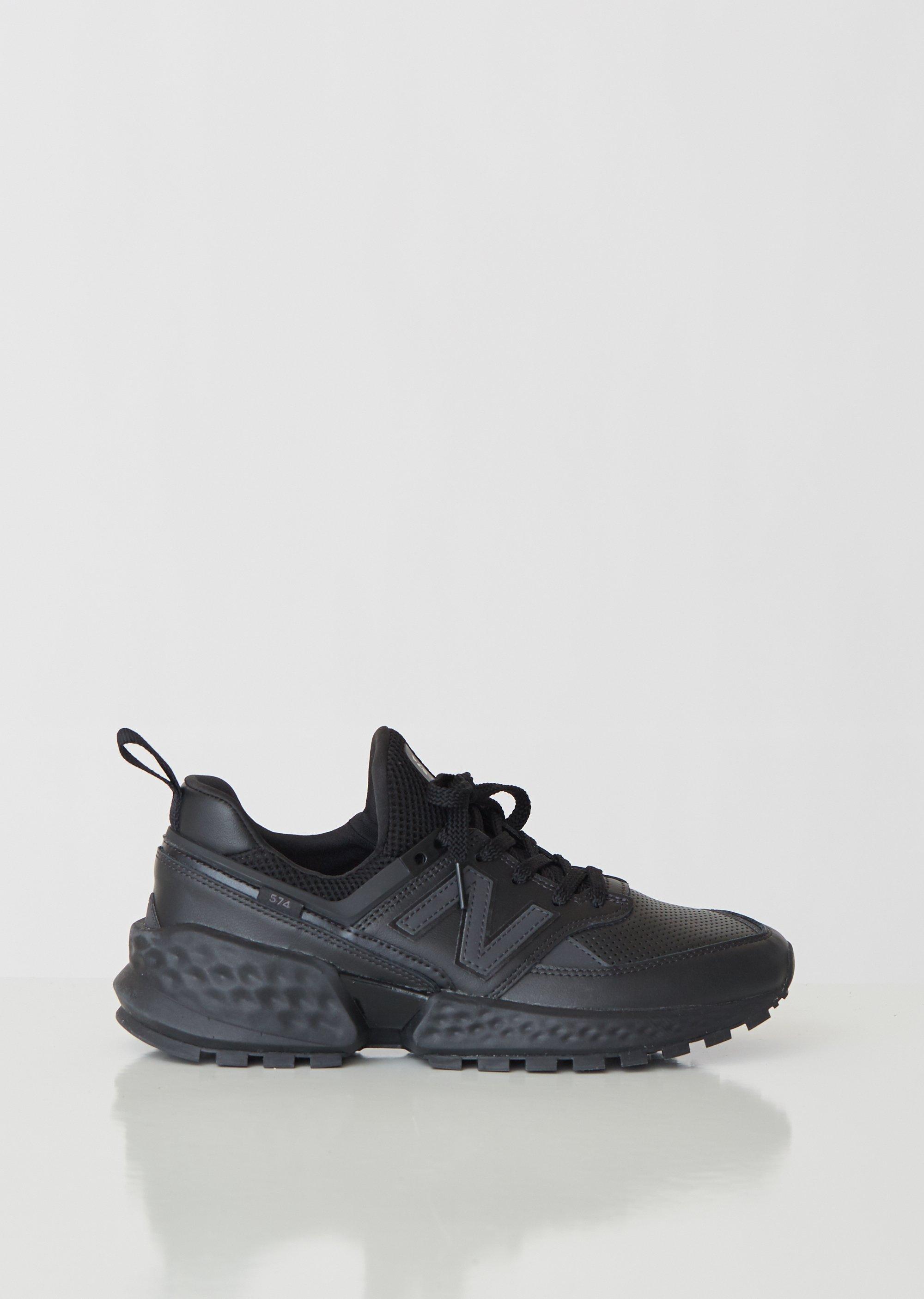 New Balance 574 Sport Leather Sneakers in Black for Men Lyst New Balance 574 Sport Leather Sneakers in Black for Men Lyst