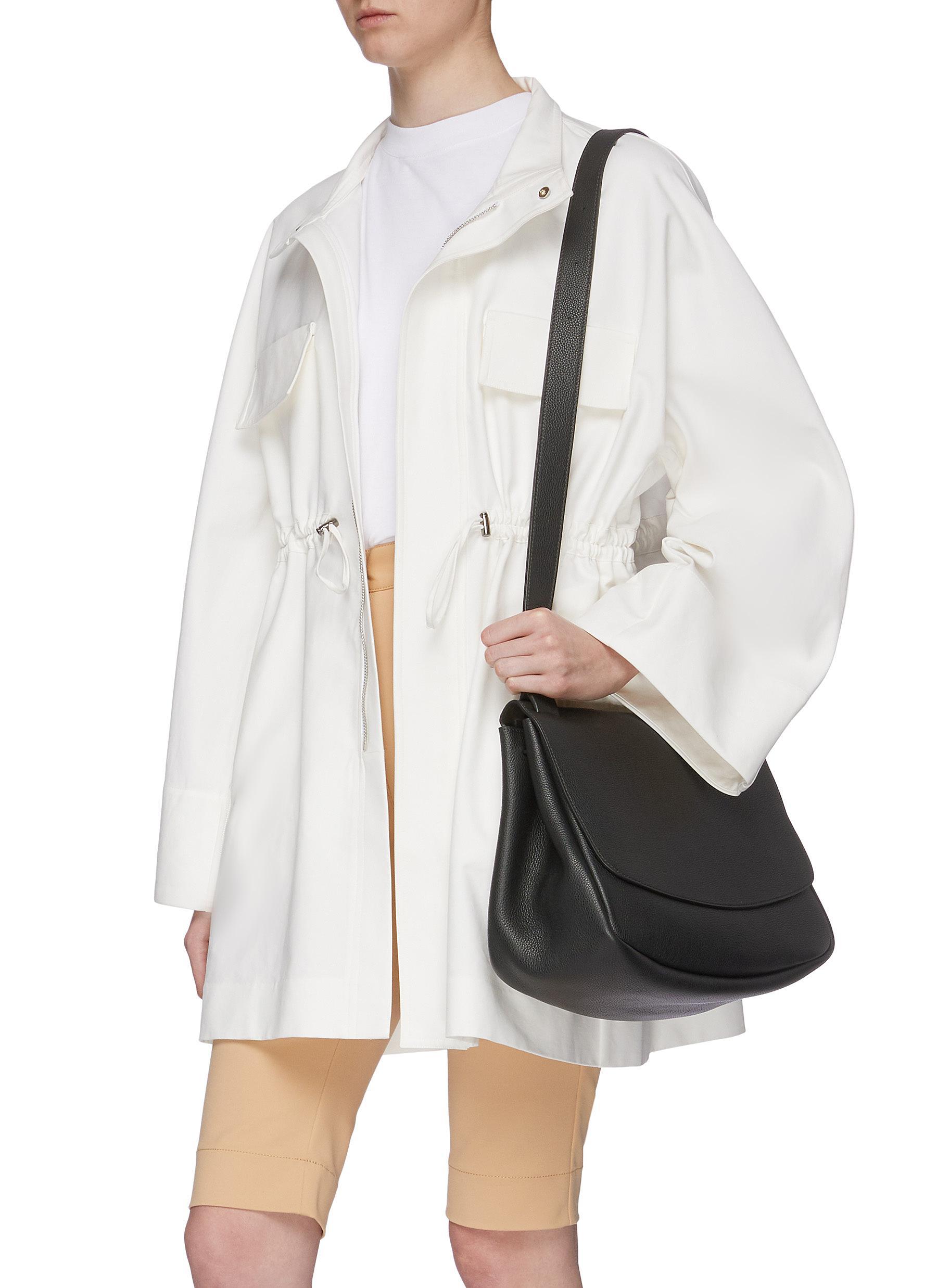 The Row 'mail' Small Leather Shoulder Bag in Black Lyst