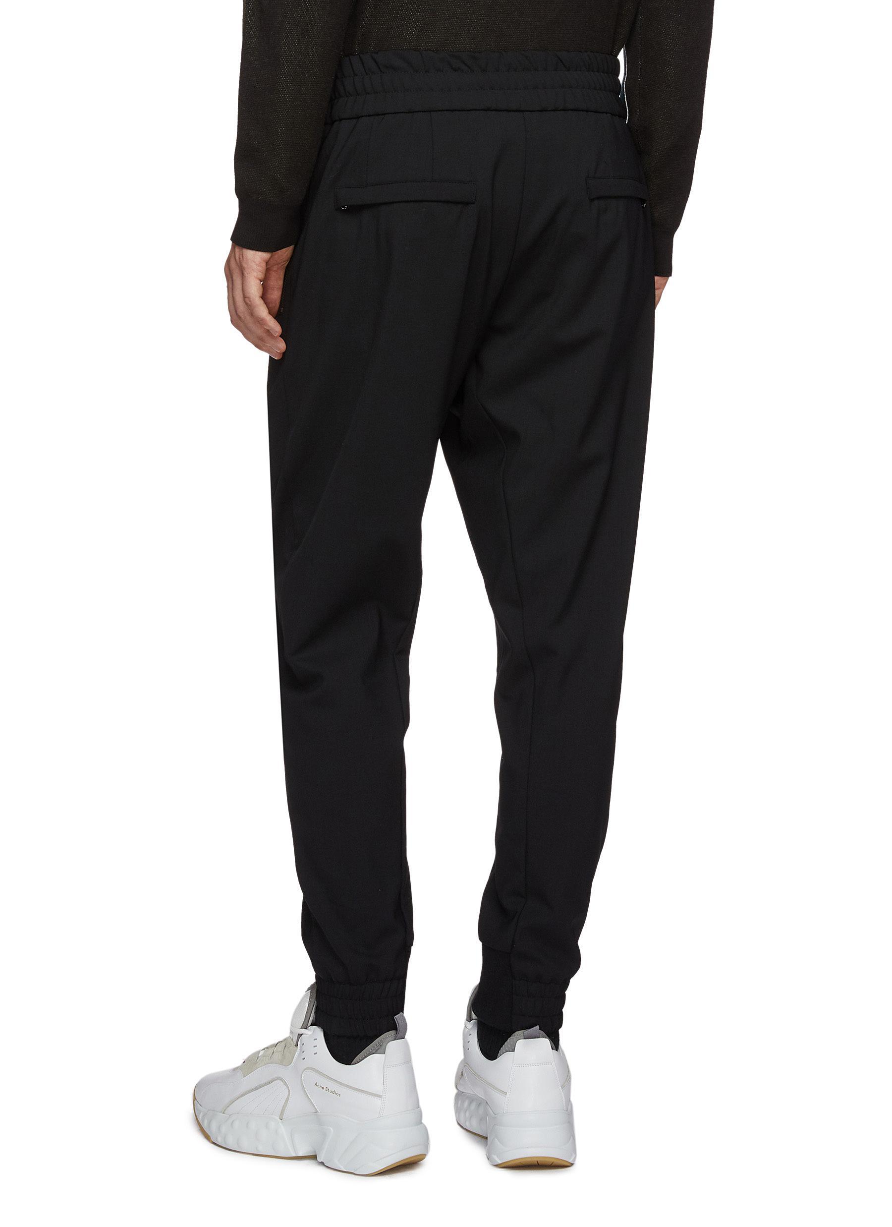 black twill pants