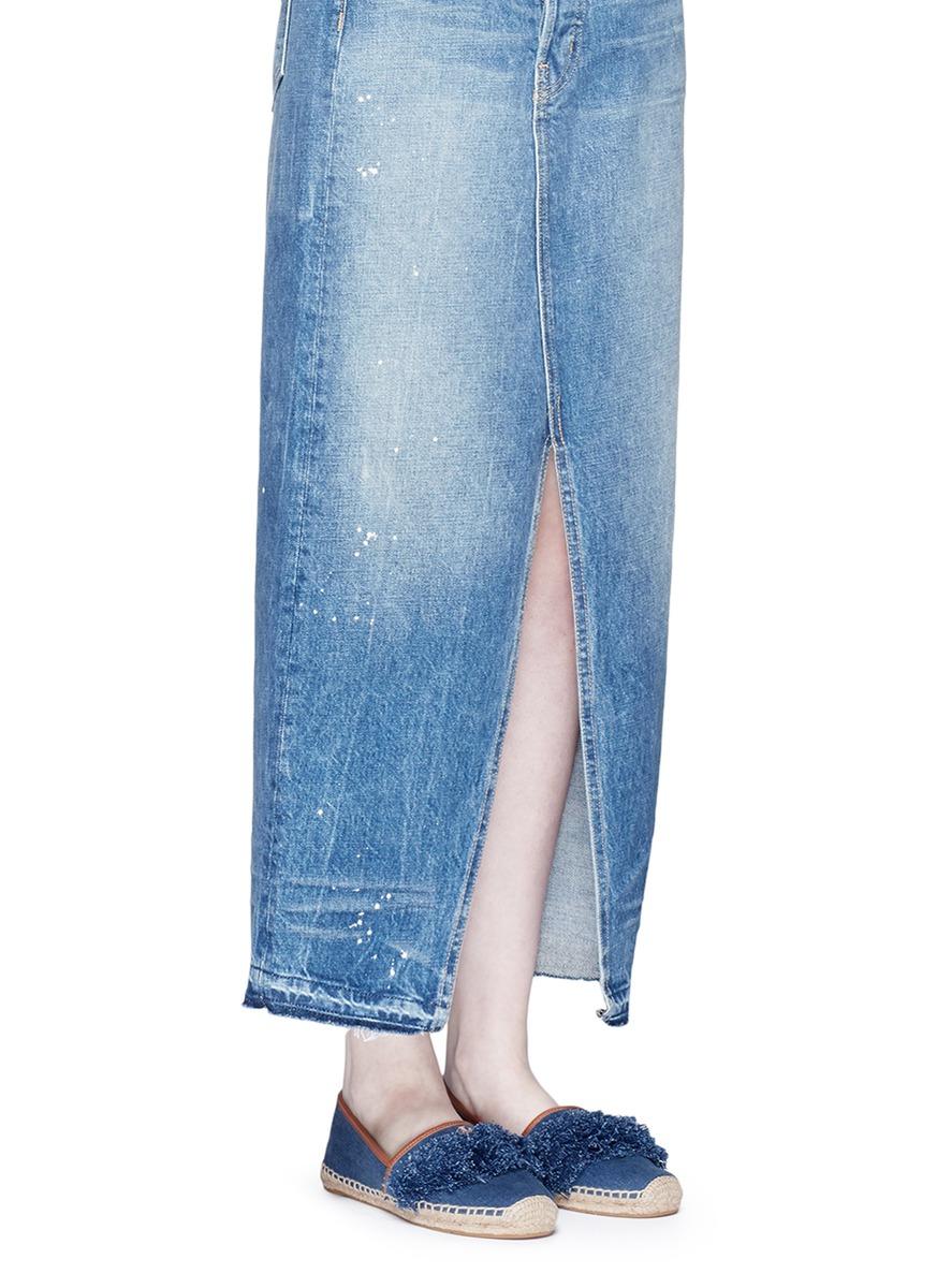 tory burch espadrille denim