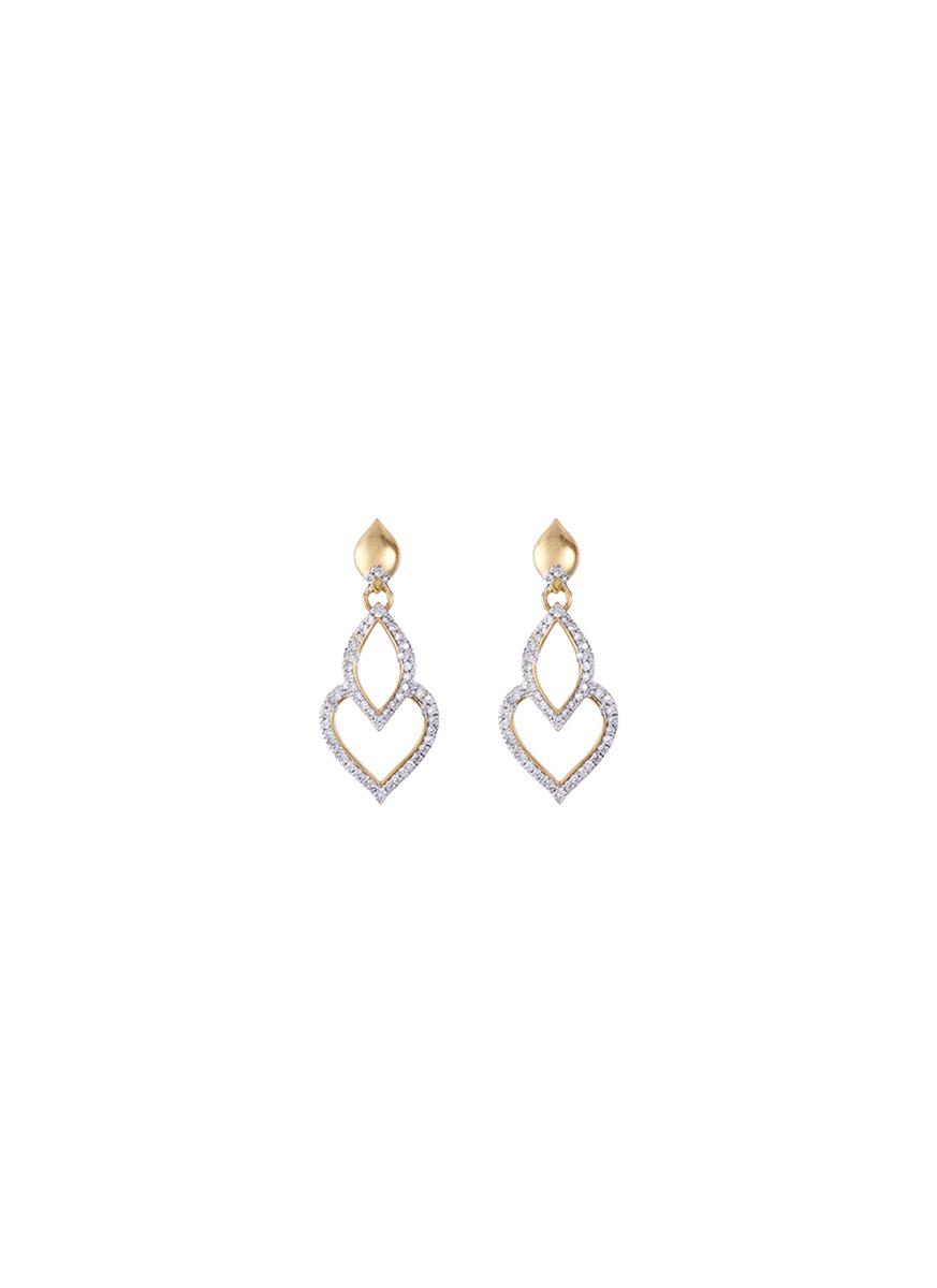 Lyst John Hardy Diamond 18k Yellow Gold Naga Hoop Drop Earrings In John Hardy