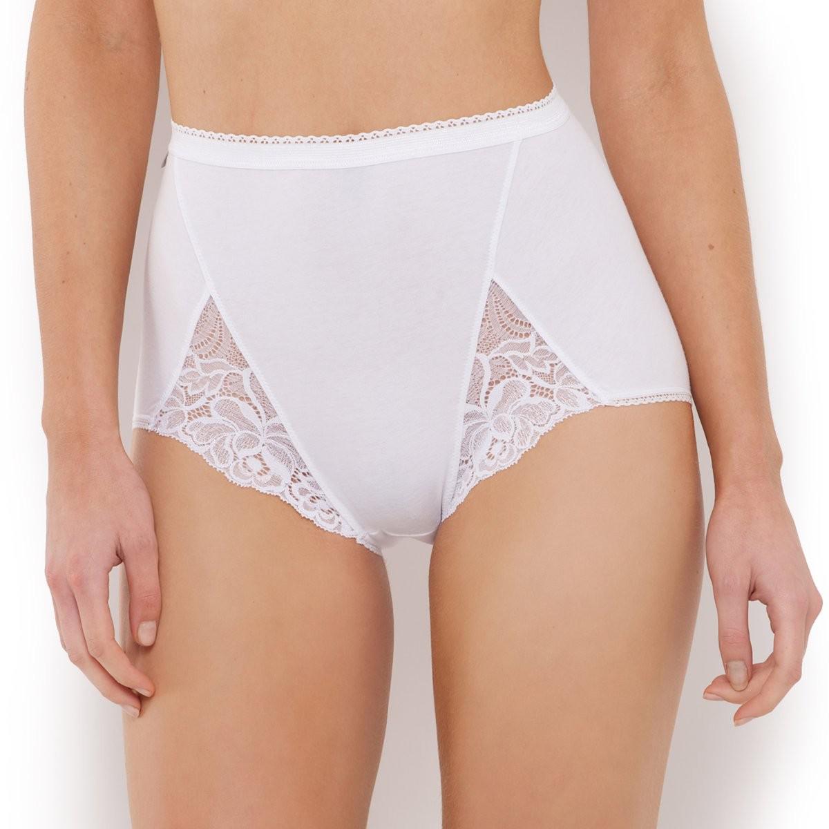 Lyst Playtex Pack Of Two Cotton And Lace Maxi Briefs in White