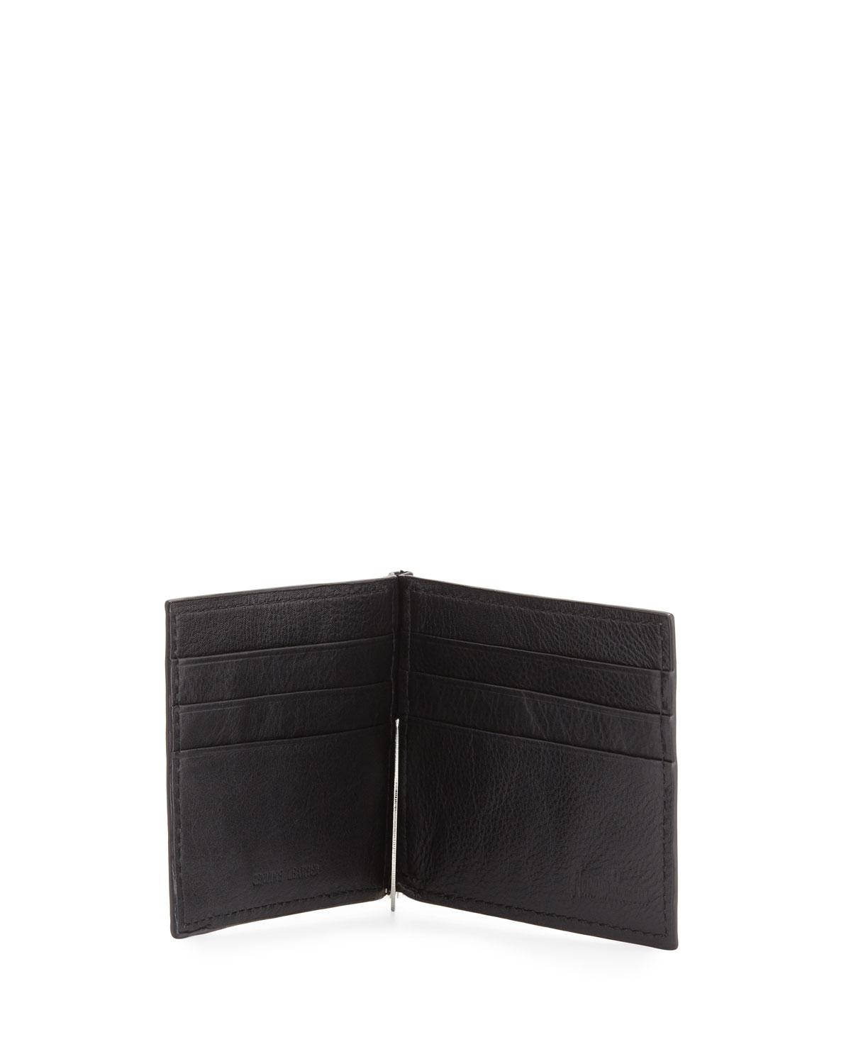 Lyst - Neiman Marcus Money-clip Bi-fold Wallet in Black for Men