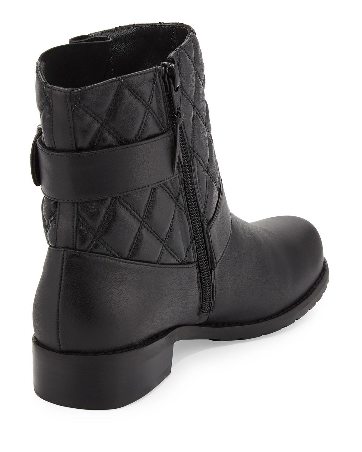 Lyst Stuart weitzman Download Quilted Ankle Boots in Black