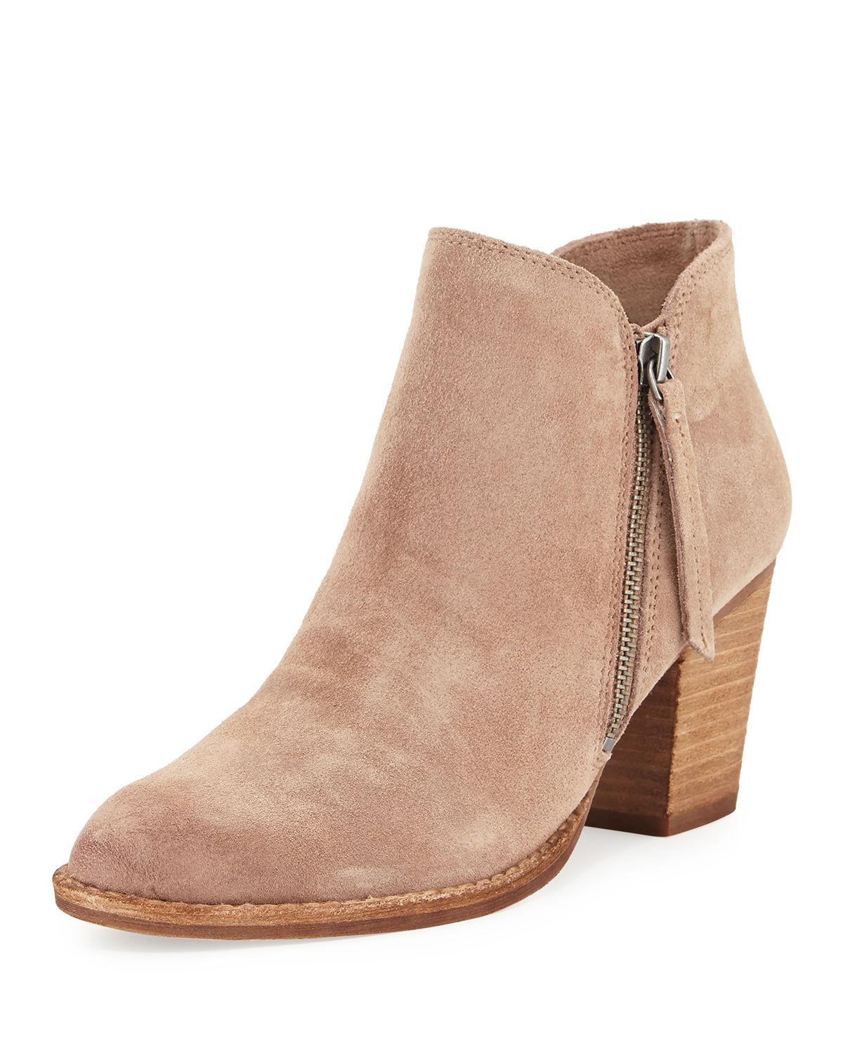 dolce vita elza suede heeled bootie