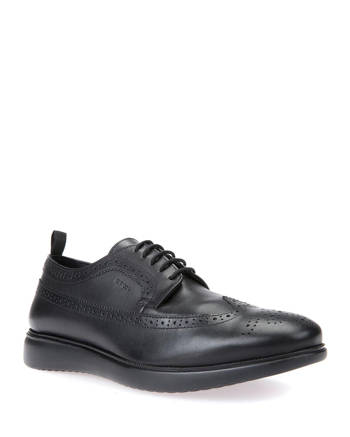 Geox Men's Leather Laceup Dress Shoes in Black for Men Lyst
