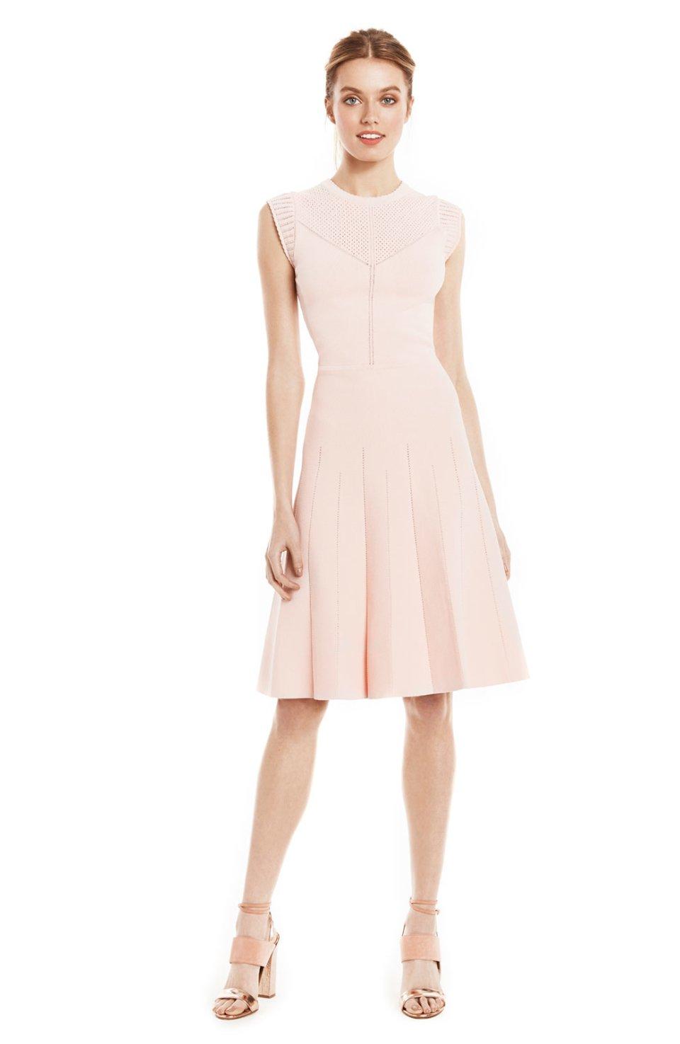textured pointelle flare dress textured pointelle flare dress