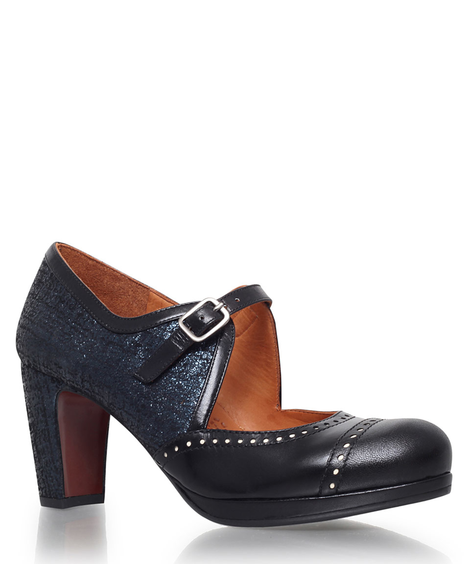 Chie Mihara Black Jaranda Shoes in Blue Lyst