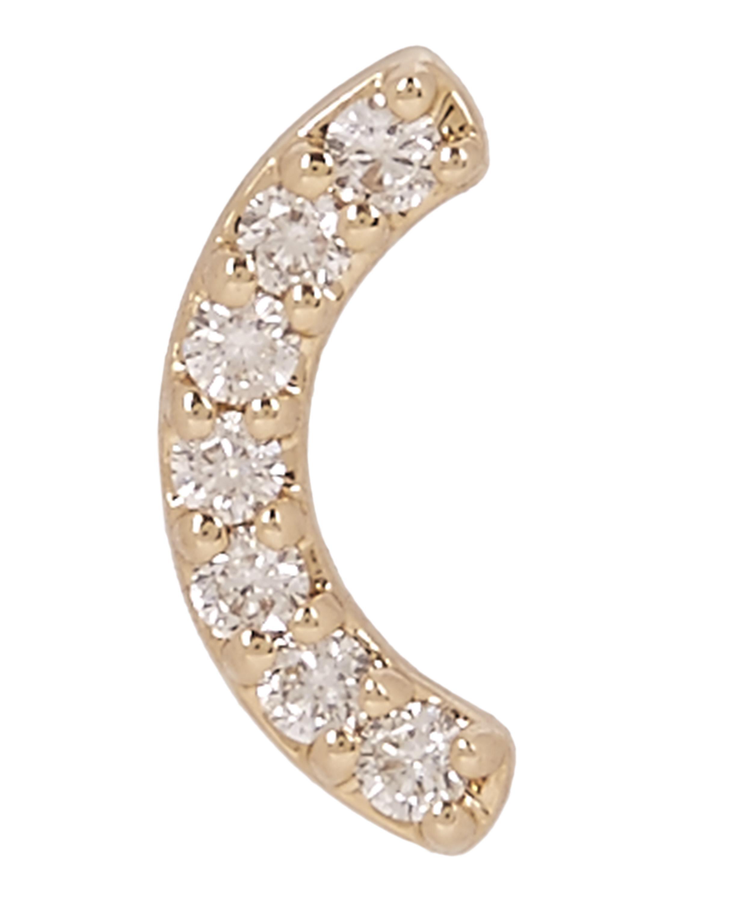 Lyst - Andrea Fohrman Gold Diamond Rainbow Stud Earring in Metallic