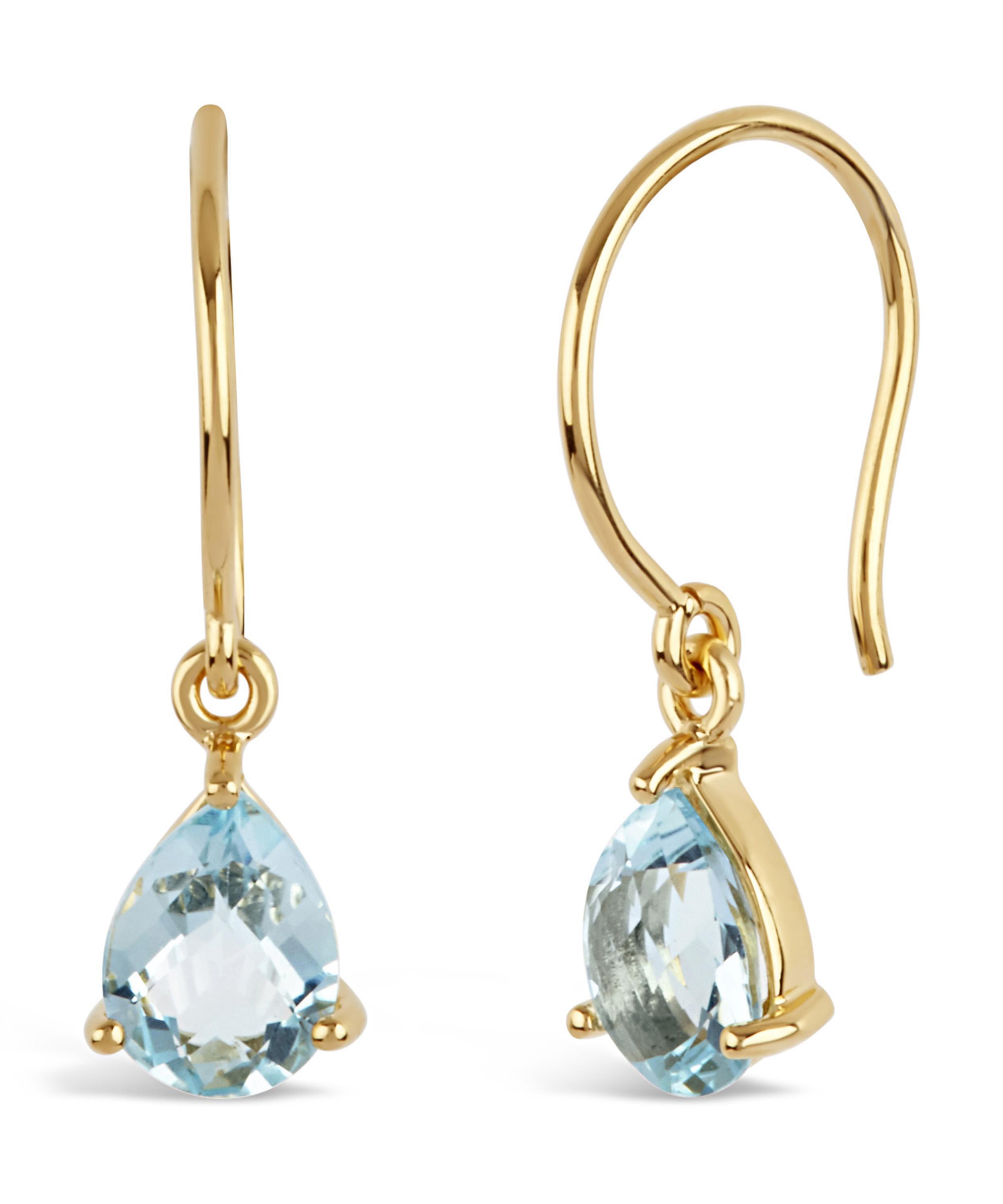 Dinny Hall Gold-plated Gem Drops Sky Blue Topaz Drop Earrings in ...