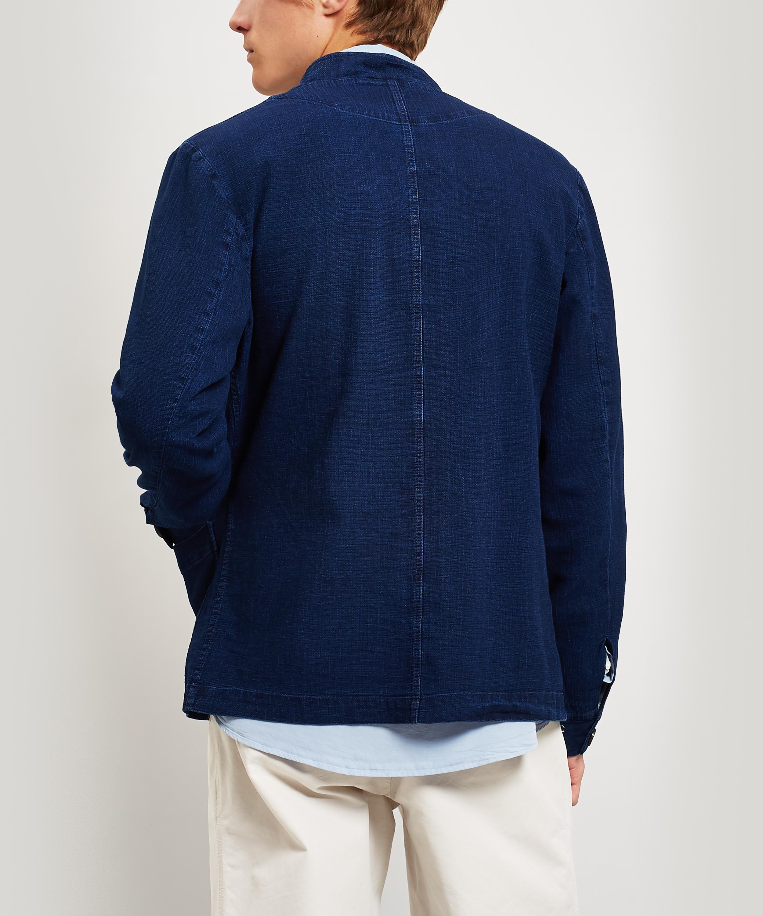 Oliver Spencer Artist Cotton Jacket in Blue for Men - Lyst