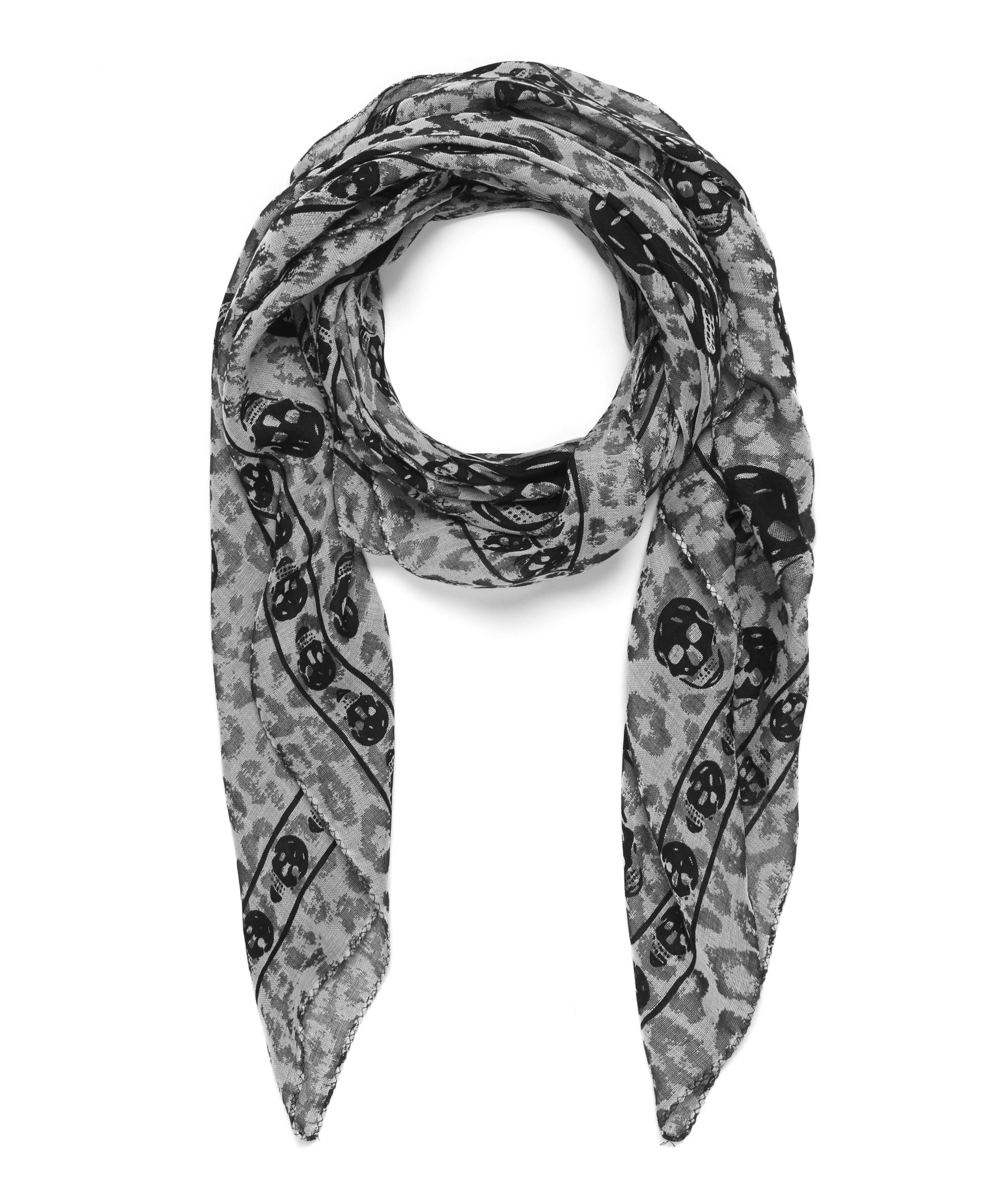 Lyst - Alexander Mcqueen Leopard Skull Scarf in White