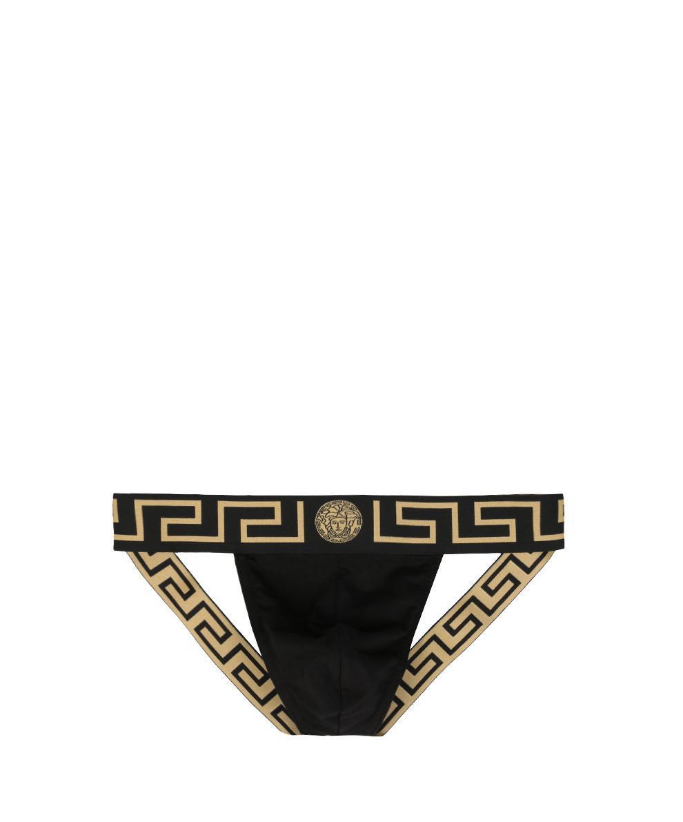 Versace Jock Strap (white/greek Gold) Men's Underwear in Black for Men ...