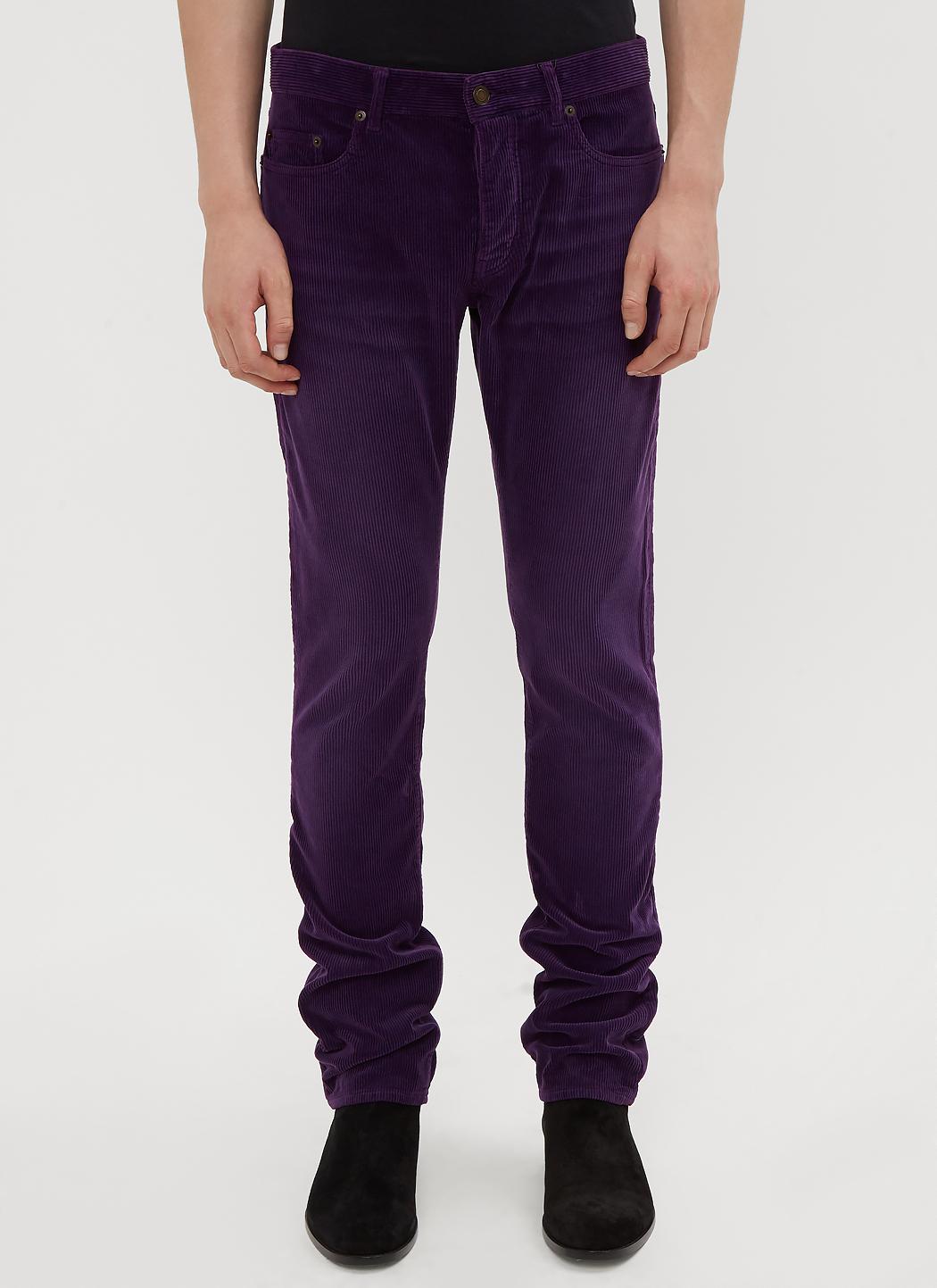 dark purple corduroy pants