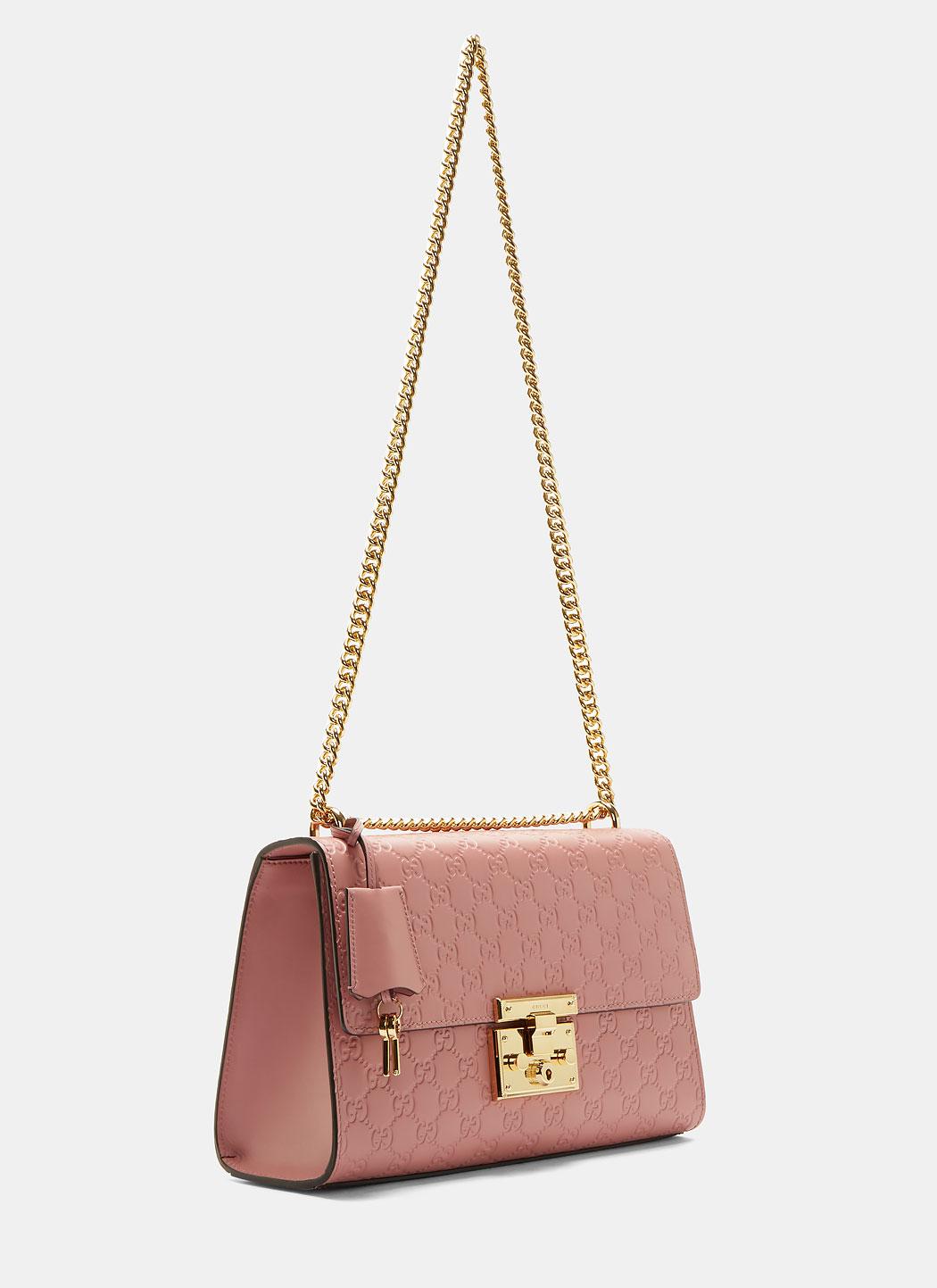 Lyst - Gucci Padlock Signature Shoulder Bag In Pink in Pink