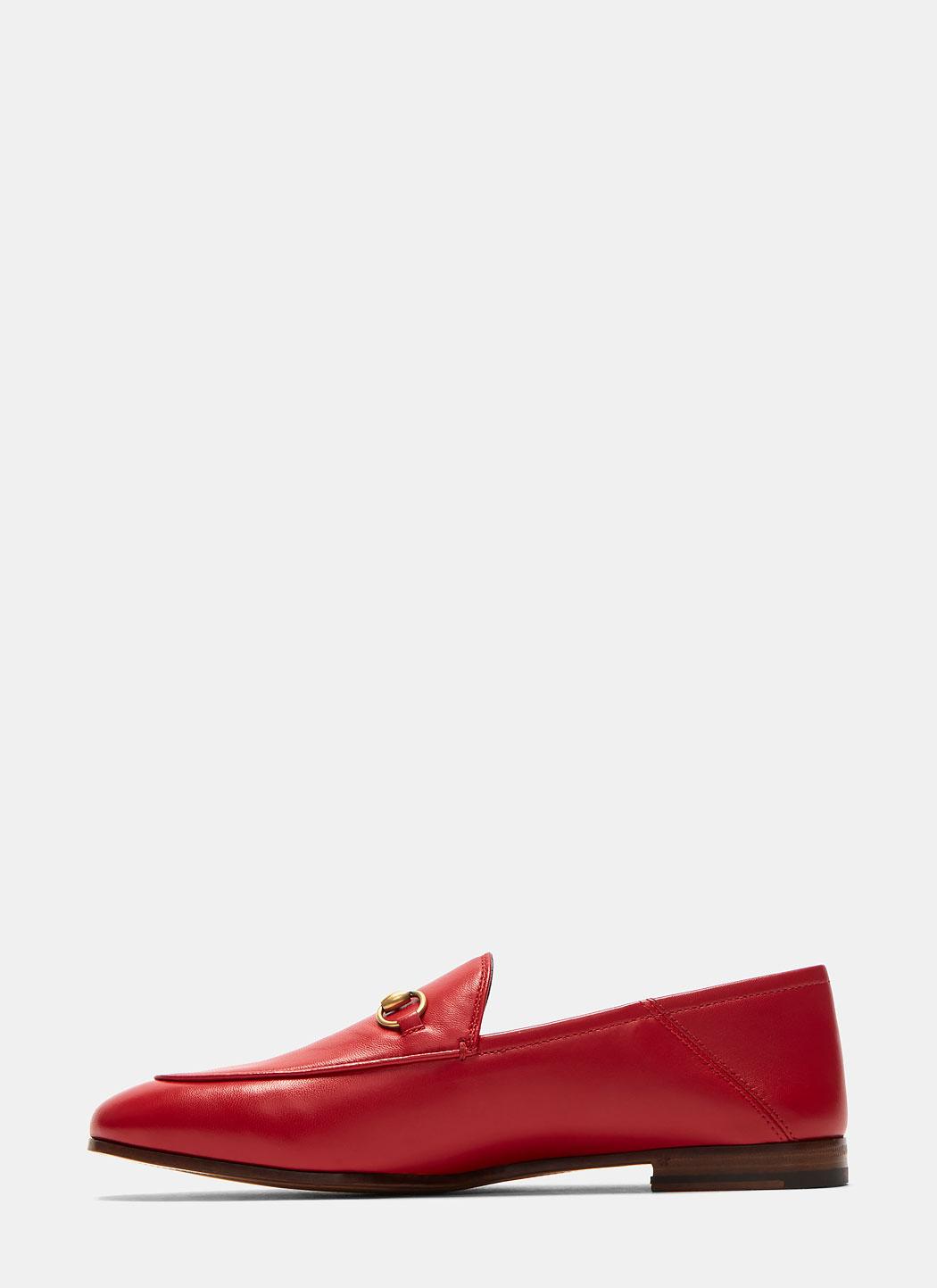 womens red gucci loafers