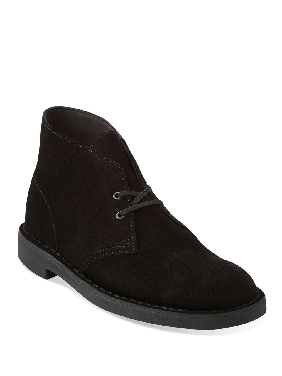 Clarks Bushacre 2 Suede Chukka Boots in Black for Men - Save 6% | Lyst