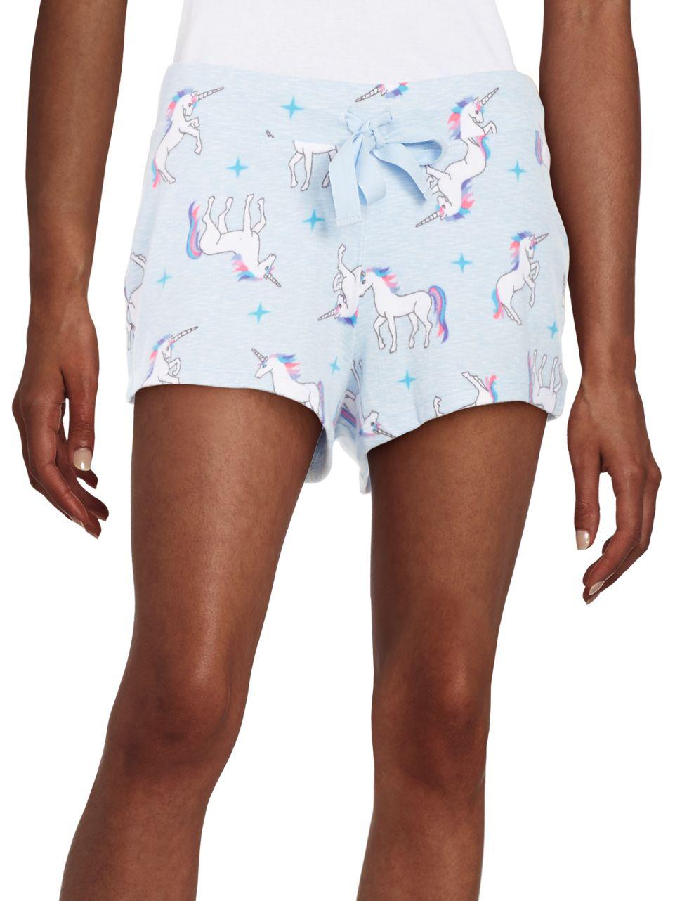 Roudelain Unicorn Sleep Shorts in Blue Lyst