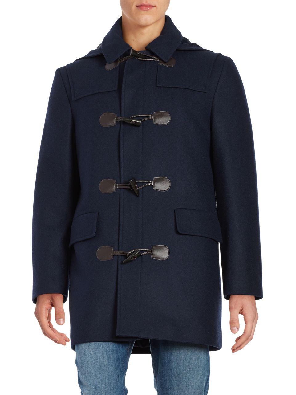 Vintage casual slim long wool coat men jackets and coats