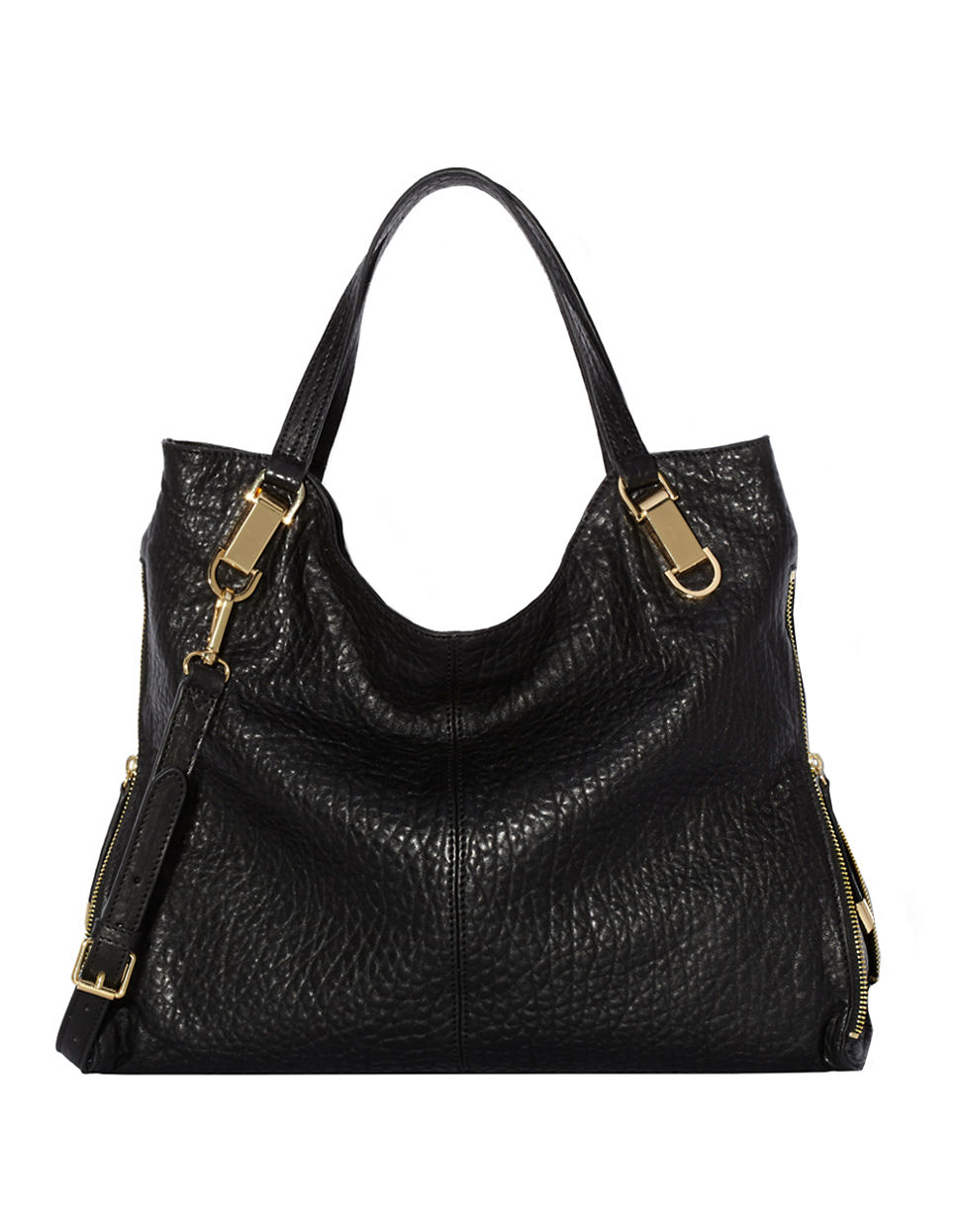 Lyst - Vince Camuto Riley Leather Tote Bag in Black