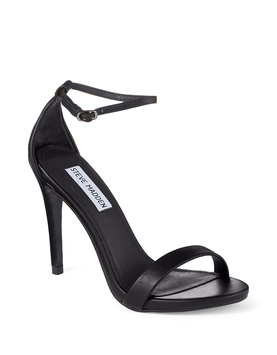 Steve Madden Stecy Strappy Sandals in Black - Lyst