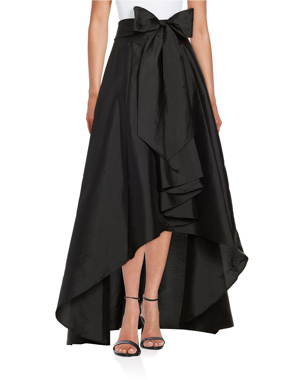 Lyst - Adrianna papell Hi-lo Ballroom Skirt in Black