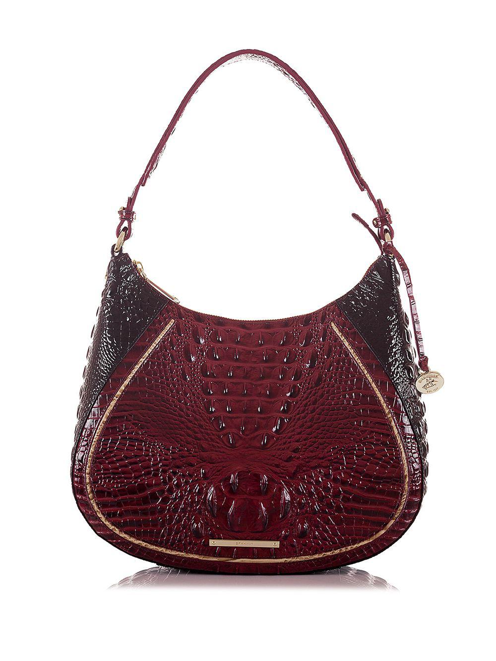 Lyst Brahmin Amira Leather Shoulder Bag in Purple