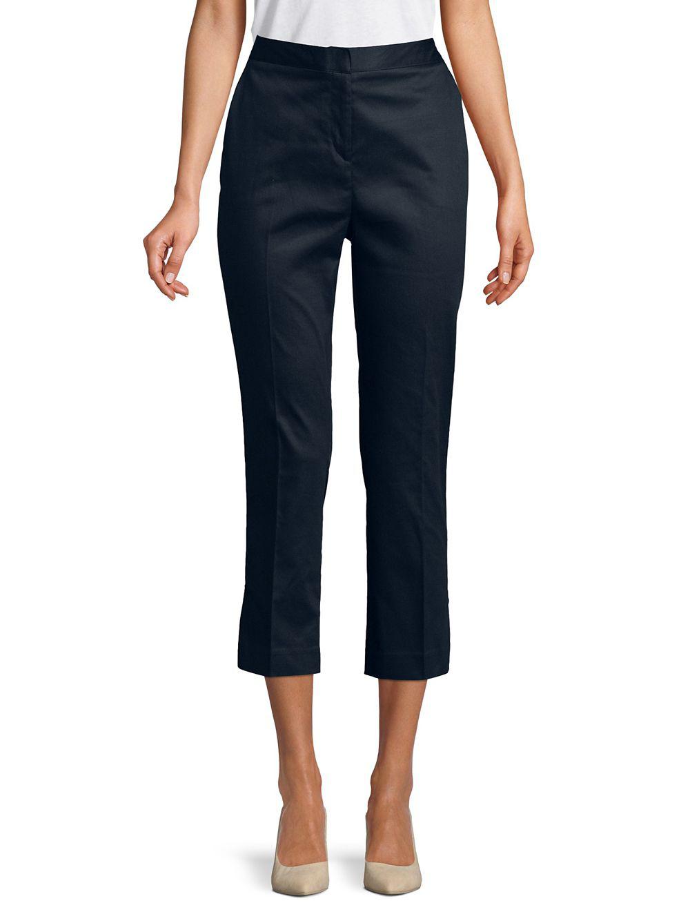 Ellen Tracy Pee Ibiza Slim Fit Crop Dress Pants In Blue Lyst Ellen Tracy