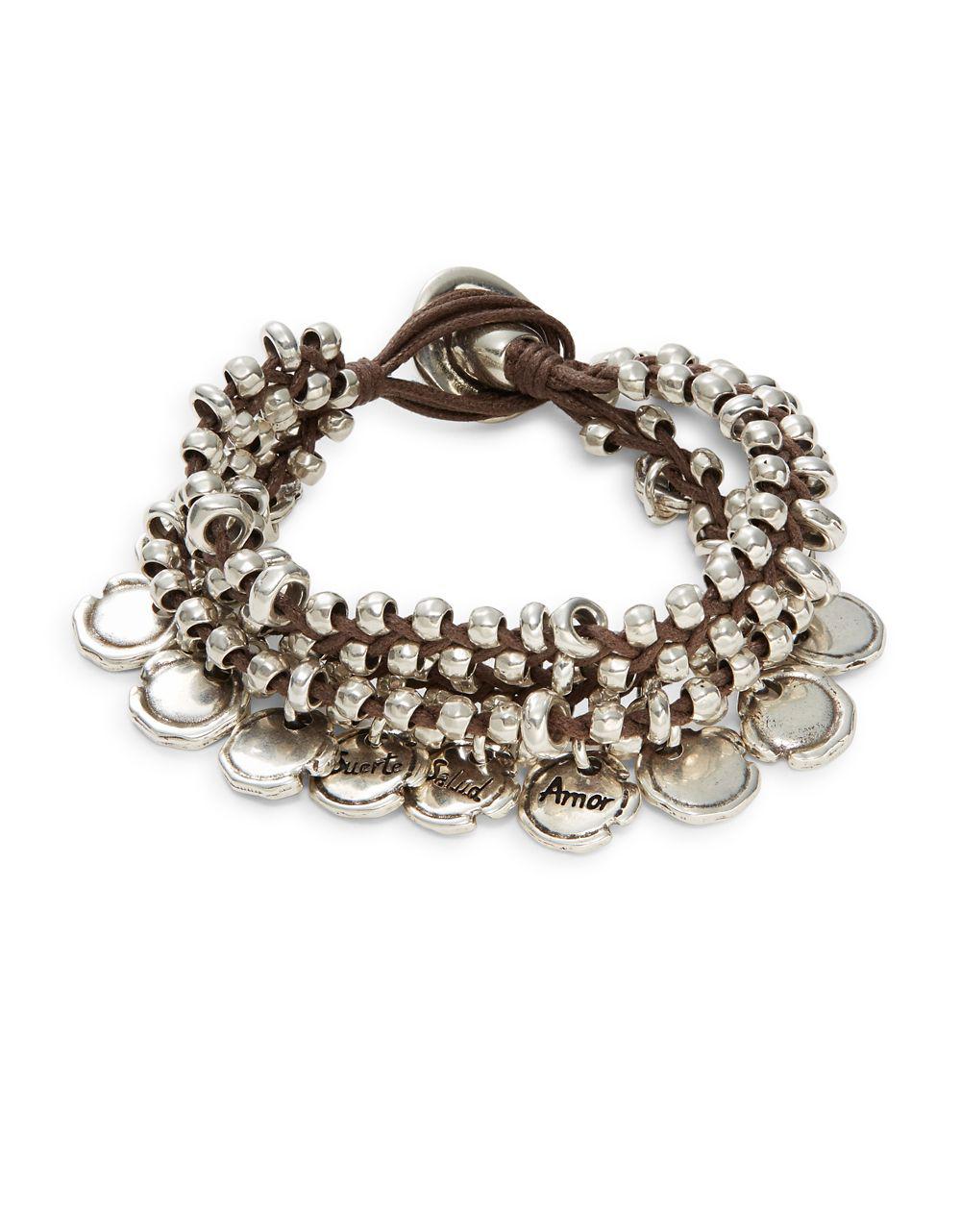 Uno De 50 Braided Charm Bracelet in Metallic - Lyst