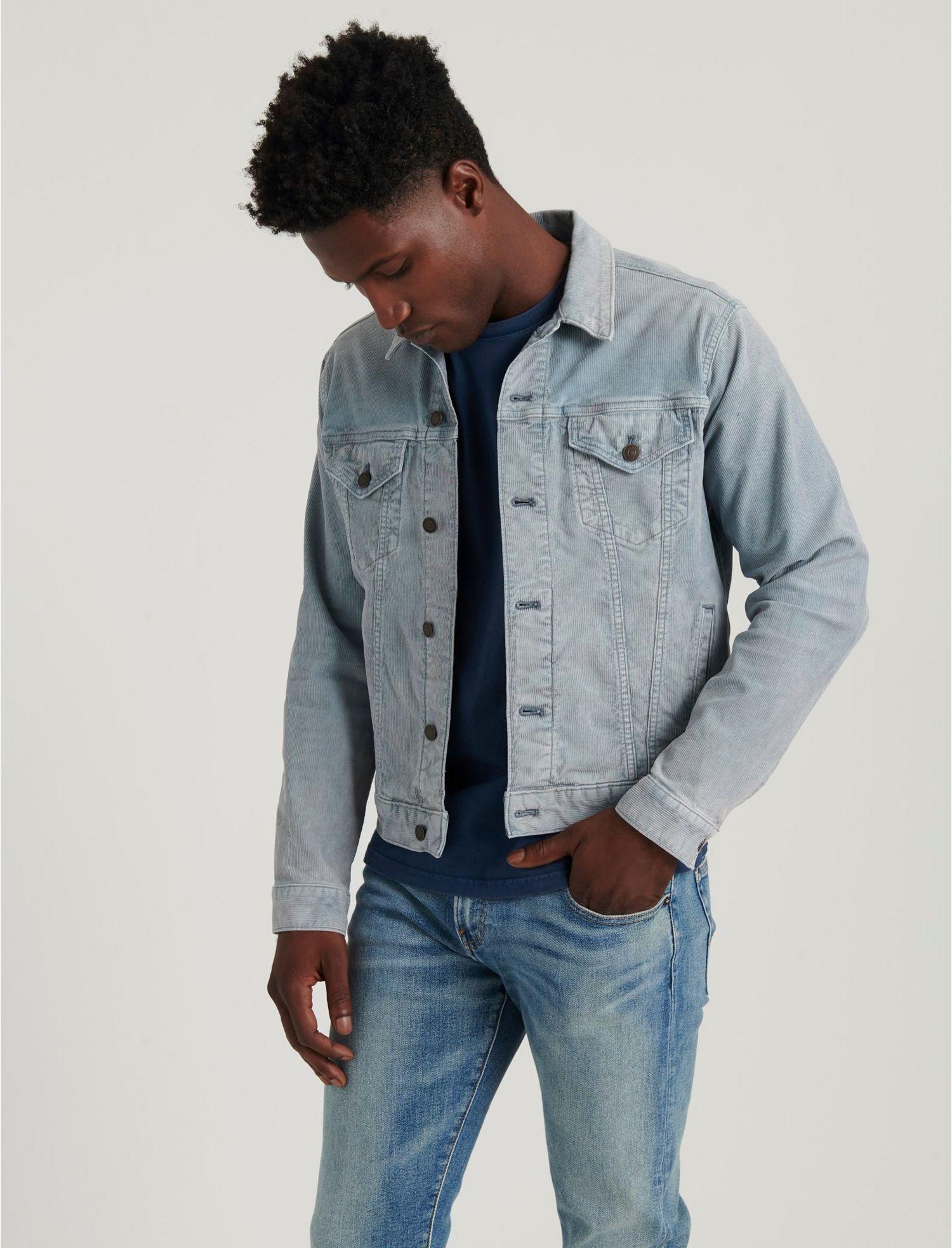 Lucky Brand Cotton The Trucker Jacket in Blue for Men - Lyst