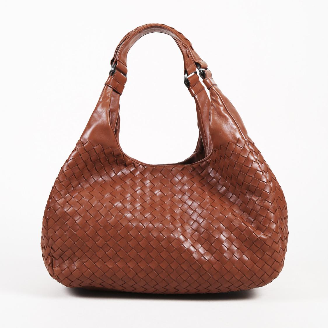 Lyst - Bottega Veneta Brown Intrecciato Leather Hobo Bag in Brown