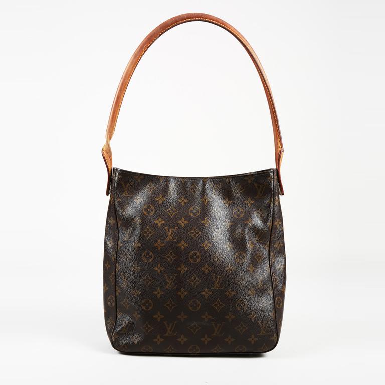 Louis Vuitton Monogram Coated Canvas &quot;looping Gm&quot; Shoulder Bag in Brown - Lyst
