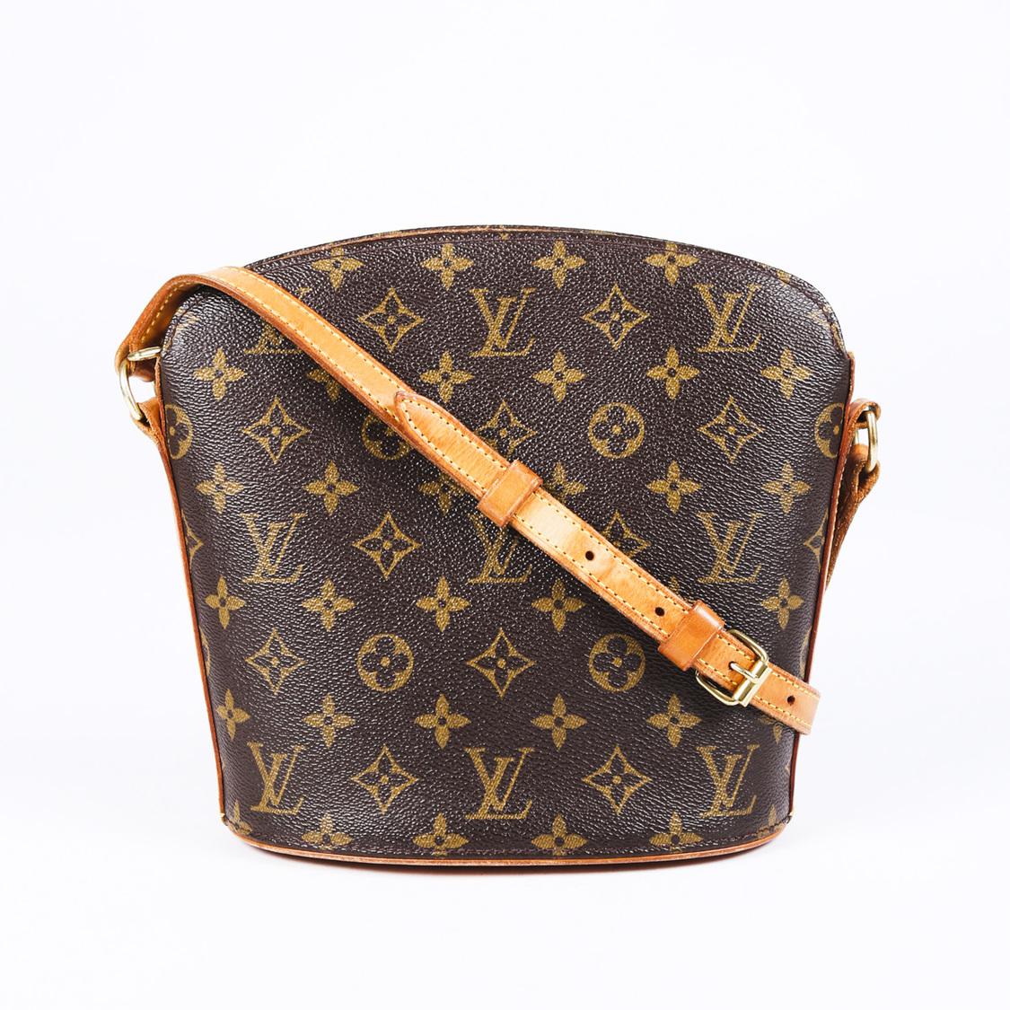 Louis Vuitton Drouot Monogram Shoulder Bag in Brown - Lyst