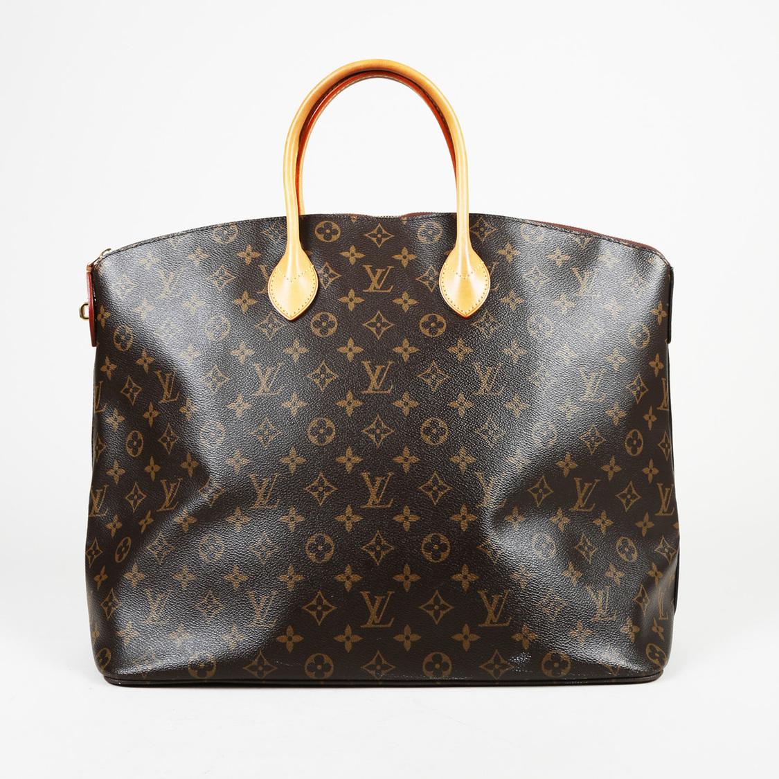 Louis Vuitton Monogram Coated Canvas &quot;lockit Gm&quot; Tote Bag in Brown - Lyst